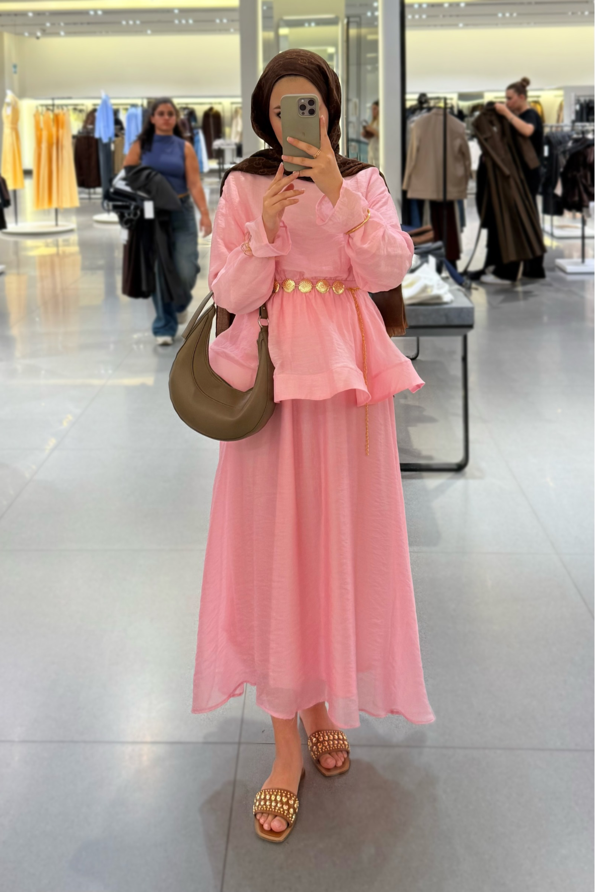 Tesettür Candy Elbise-Pembe