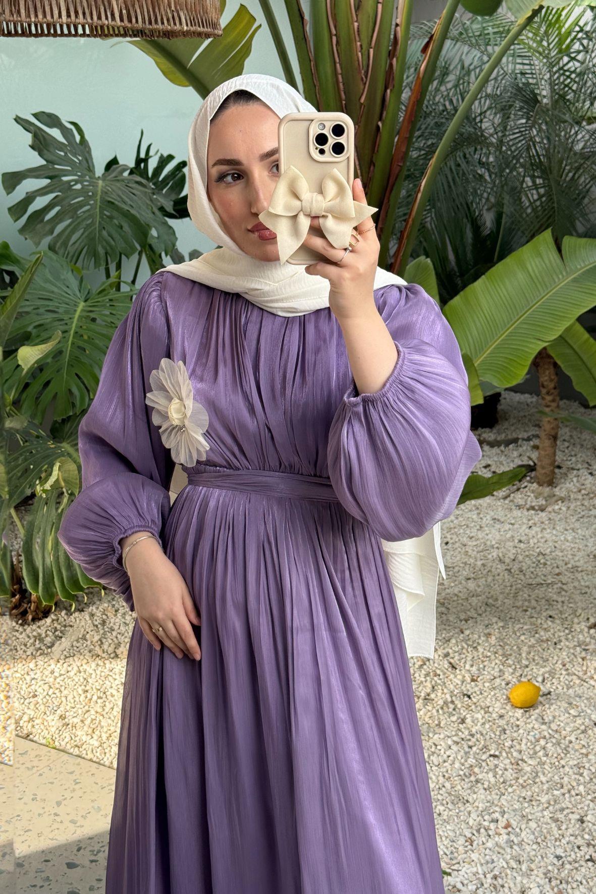 Elsa elbise-mor - Vakronline