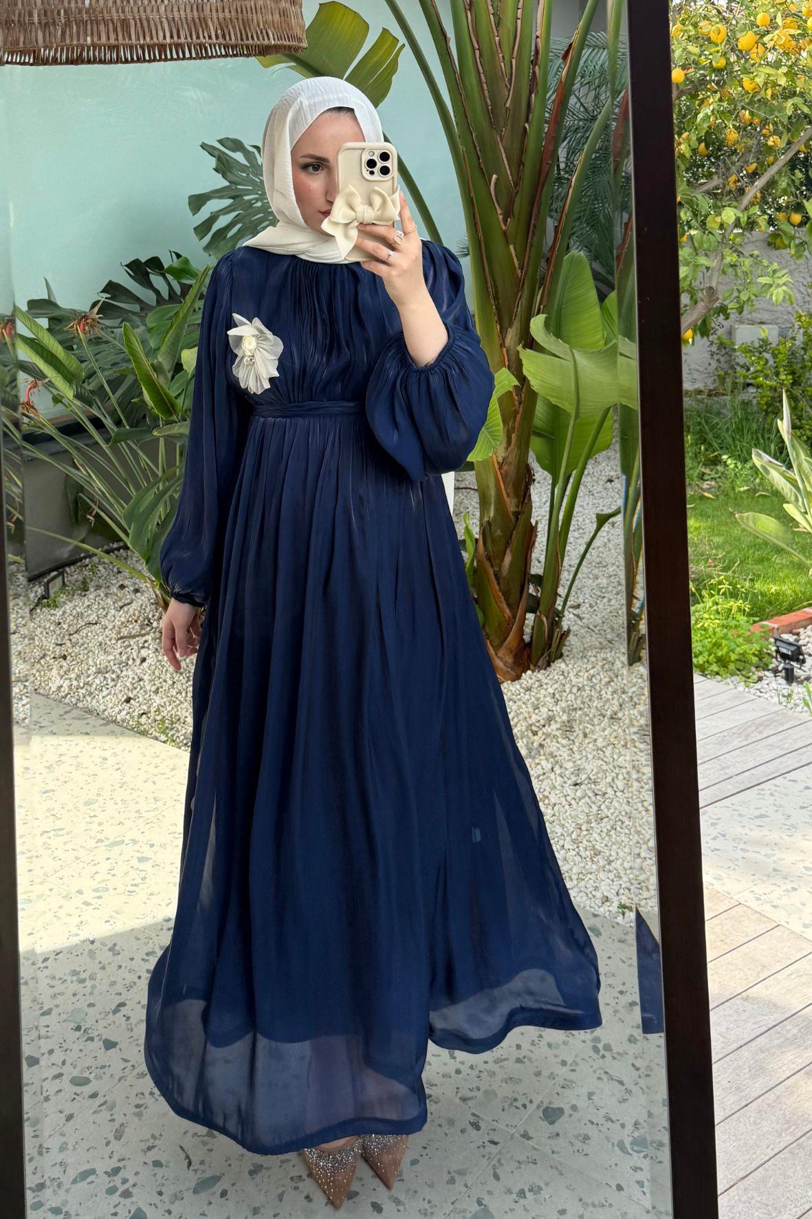 Elsa elbise -lacivert - Vakronline