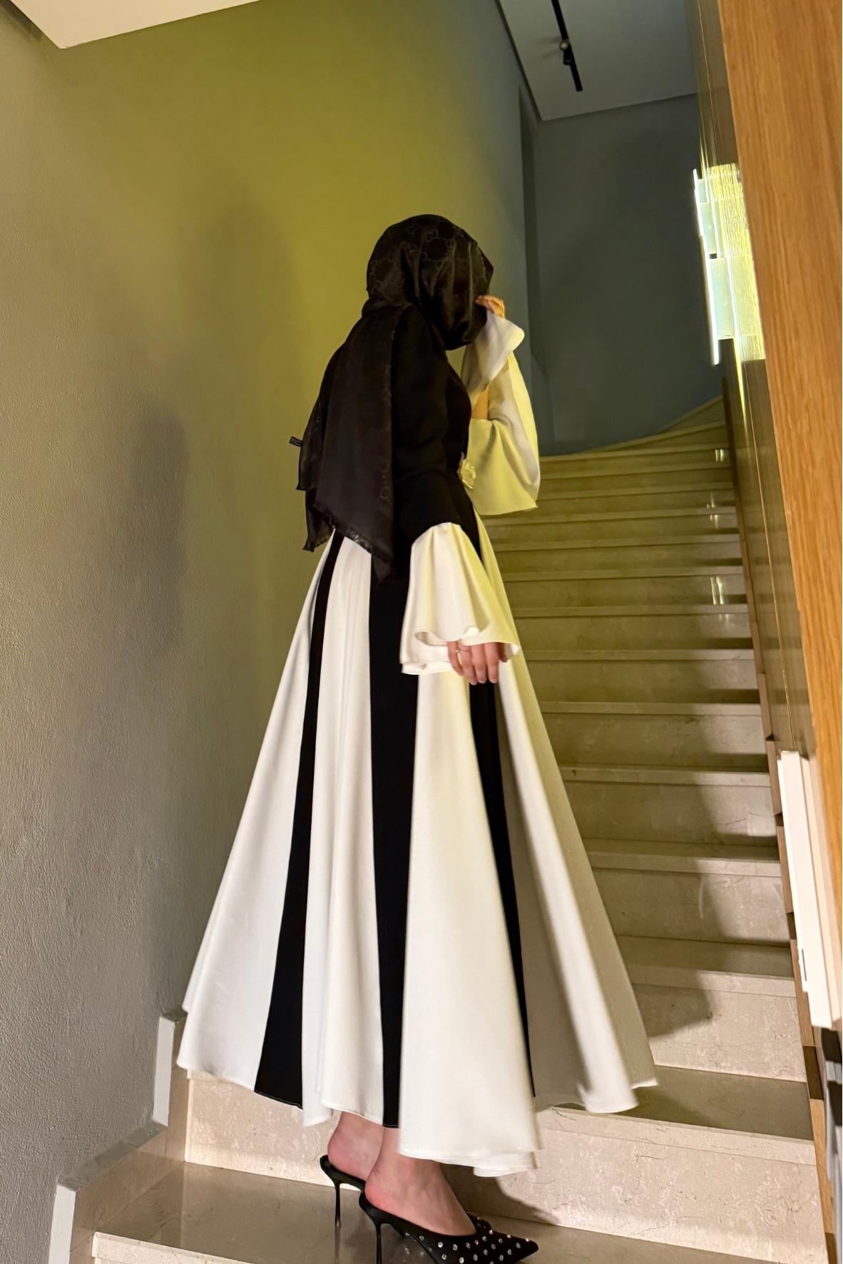 Layana özel tasarım i̇pek elbise- siyah - vakronline