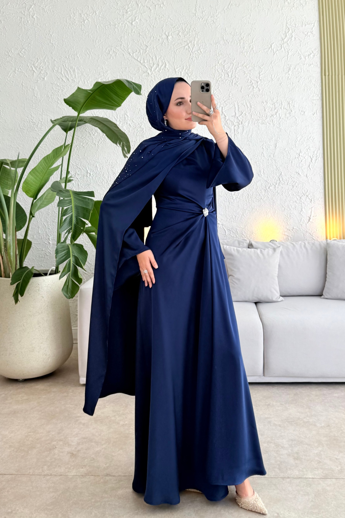 Since özel seri premium elbise -lacivert 