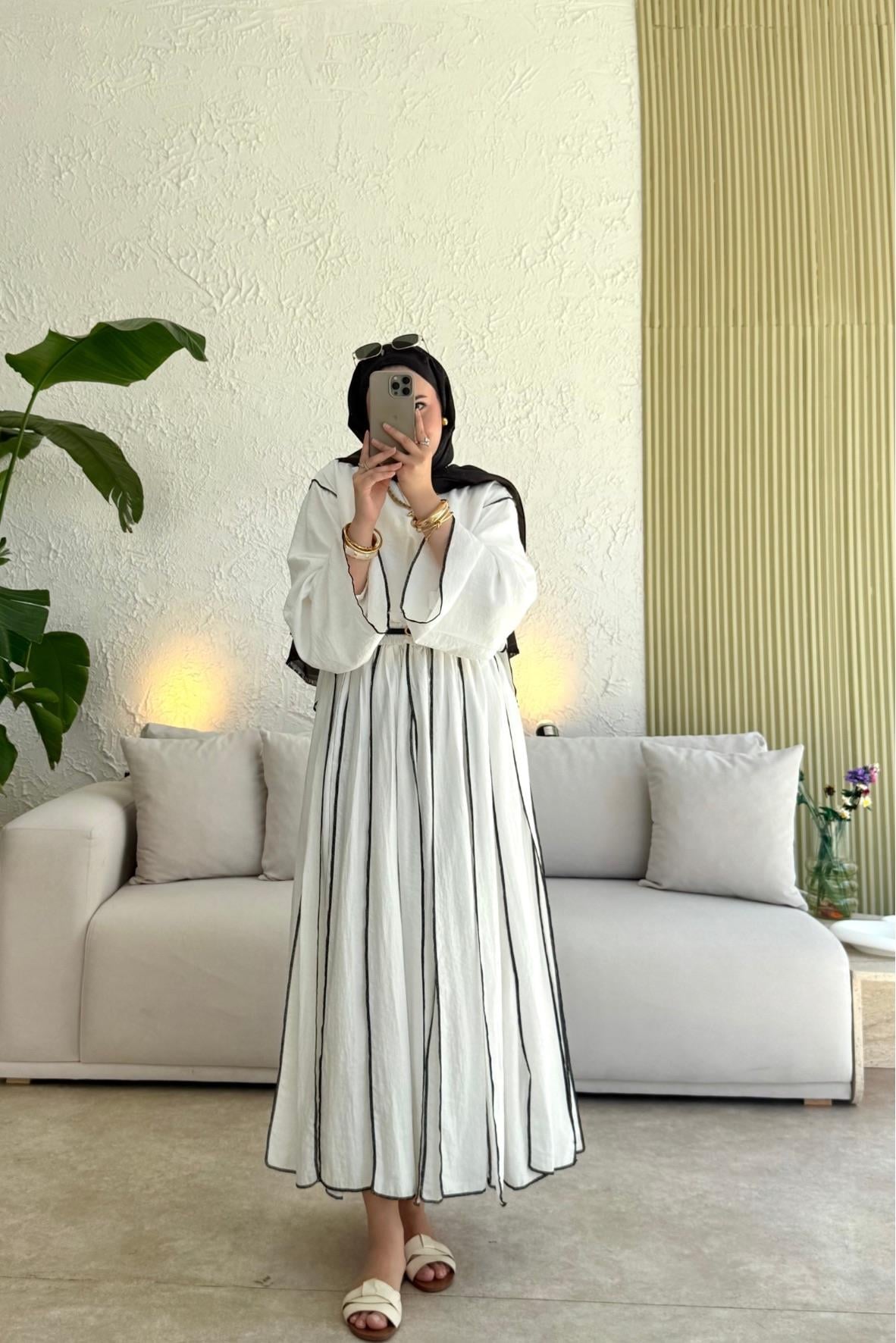 Rafael Caaz etekli takım-beyaz - vakronline