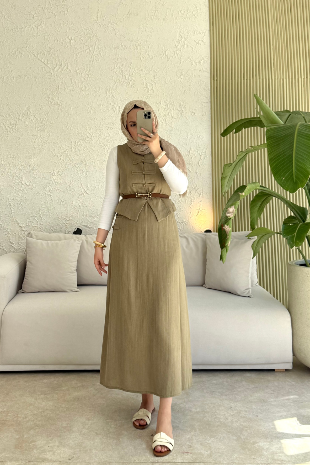 Tesettür Tuus etekli takım-Çağla - vakronline