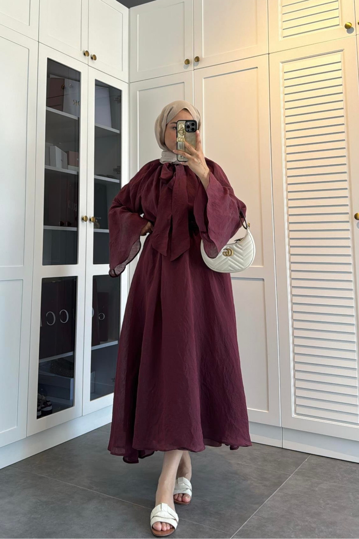 Summer balon kol premium takım burgonya - Vakronline