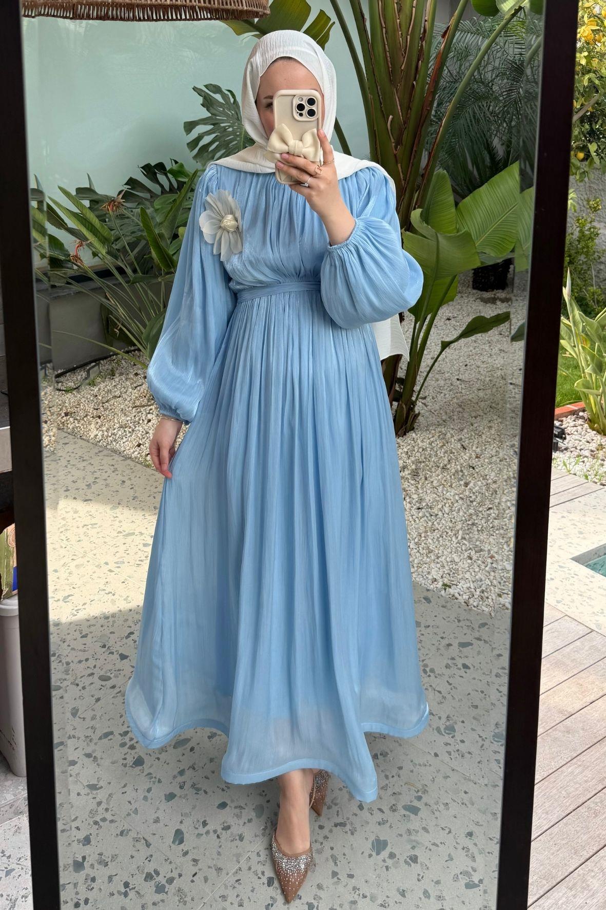 Elsa elbise-bebe mavisi - Vakronline