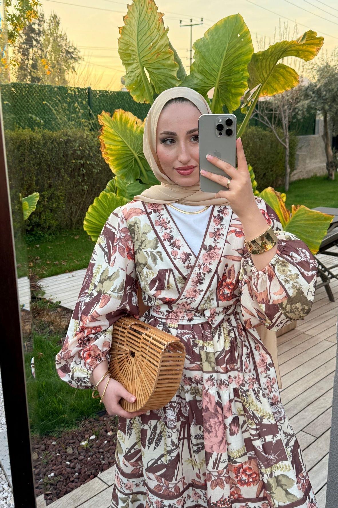 Luiza etekli takım-kahve - vakronline