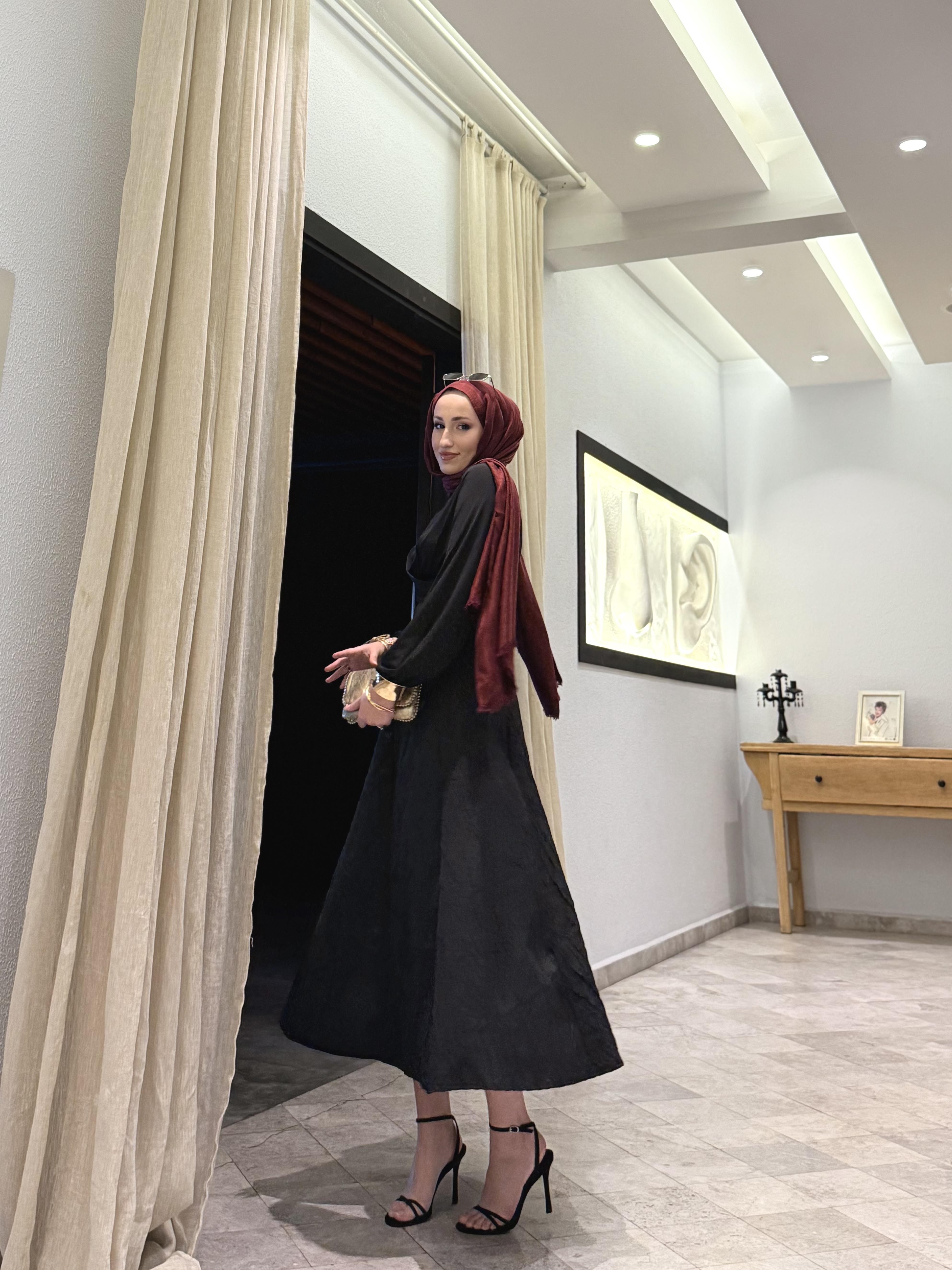 Linda etekli takım-siyah - vakronline