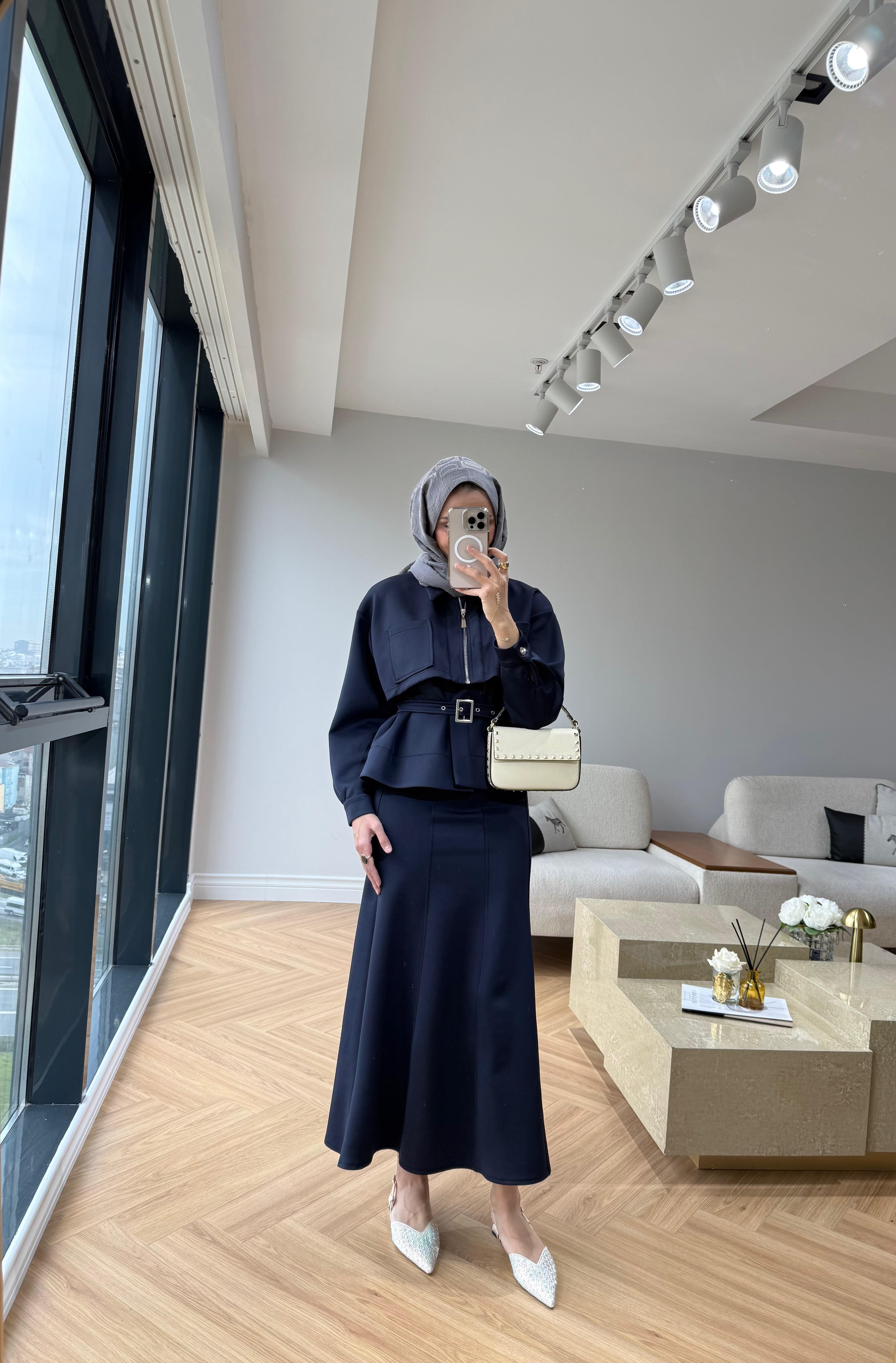 Ceketli ikili takım-lacivert - vakronline