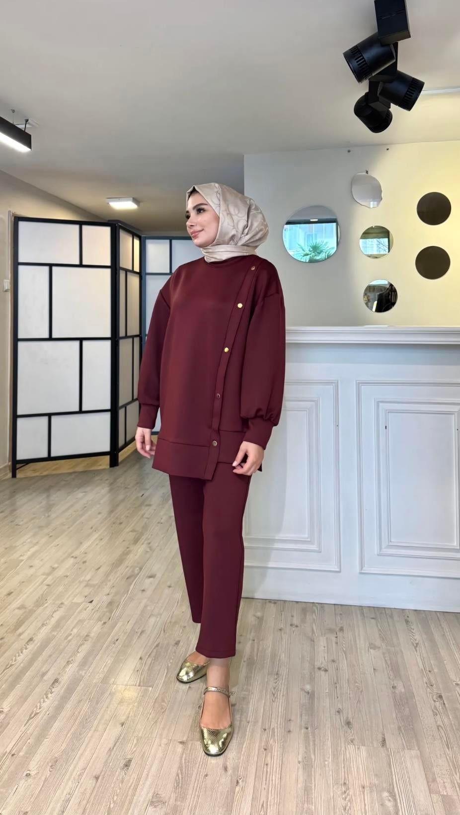 Aler scuba takım-bordo - vakronline