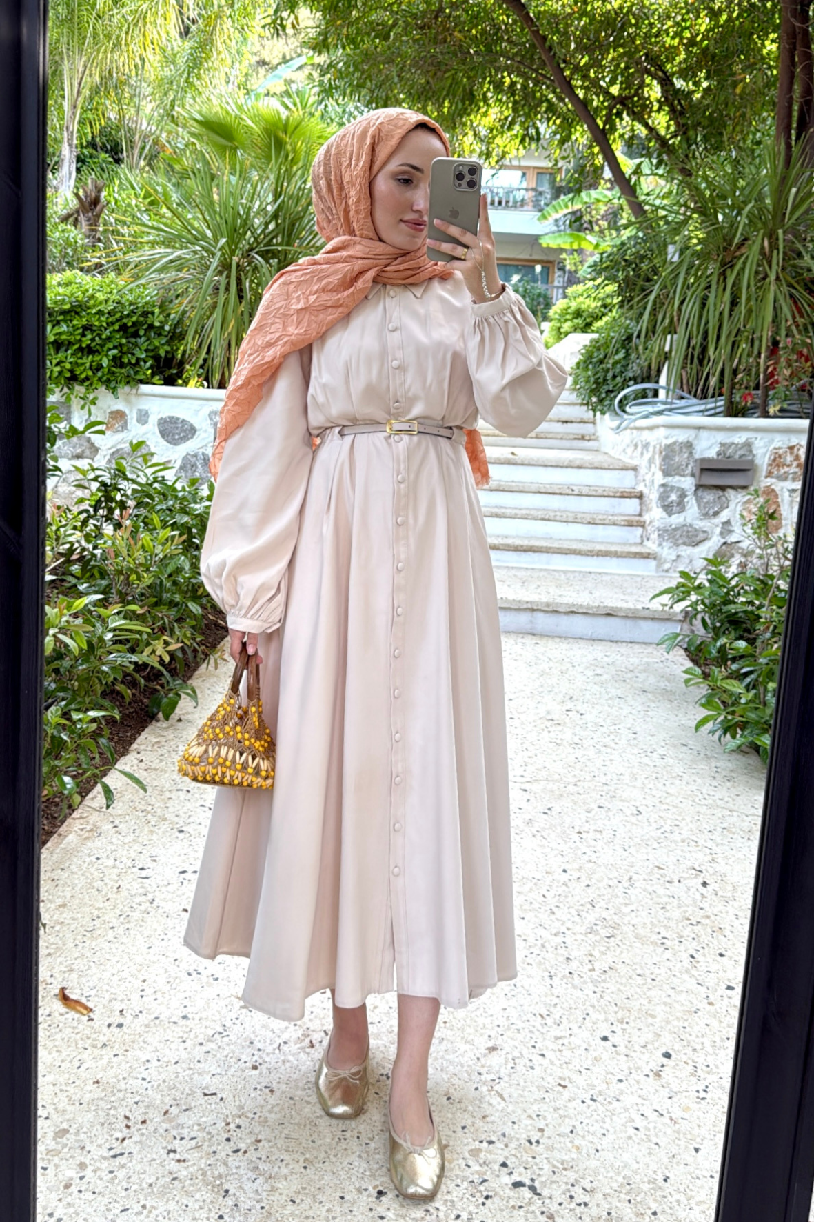 Premium kemerli elbise taş (ön sipariş) - Vakronline