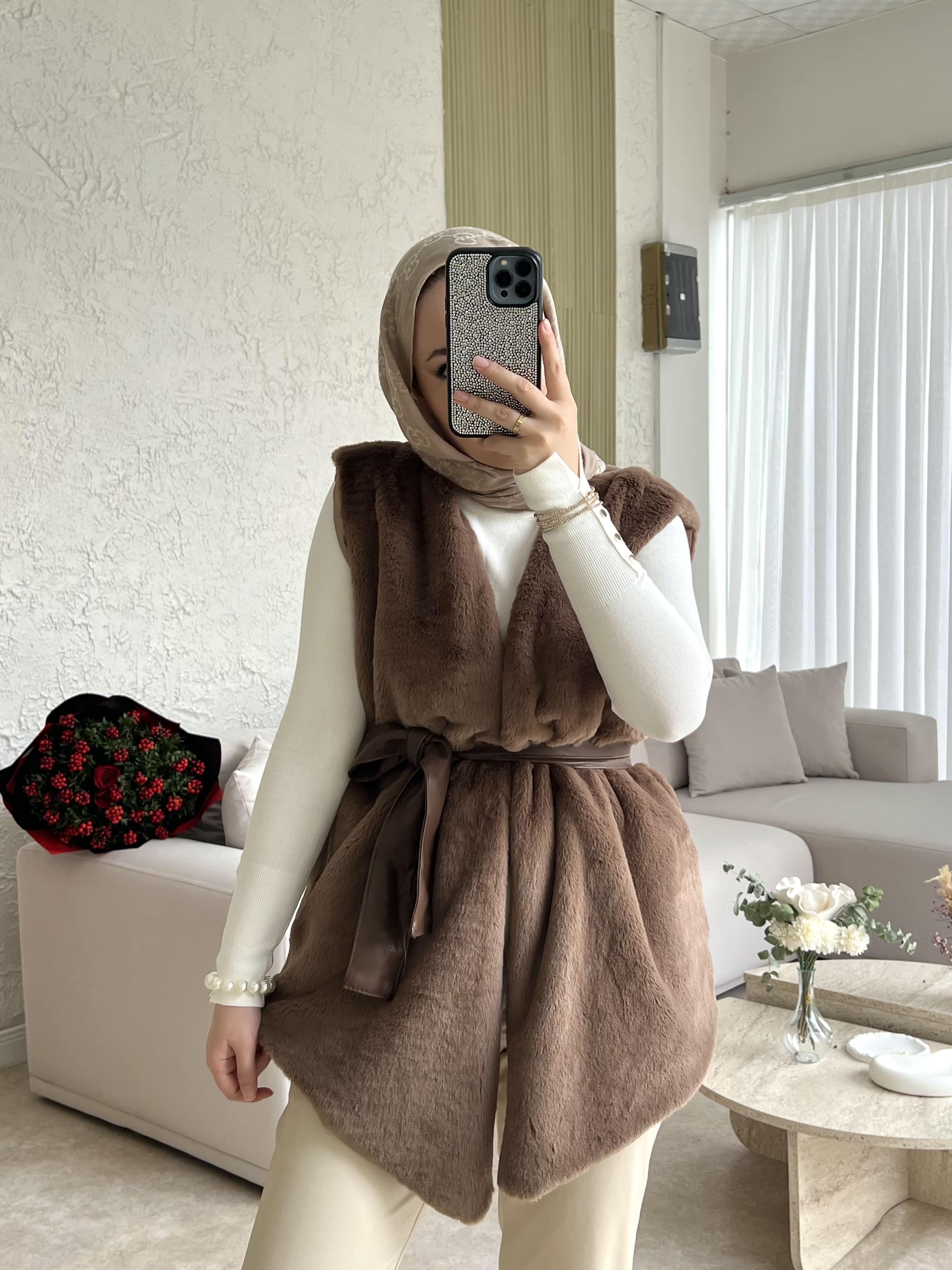 Angora yelek -vizon - vakronline