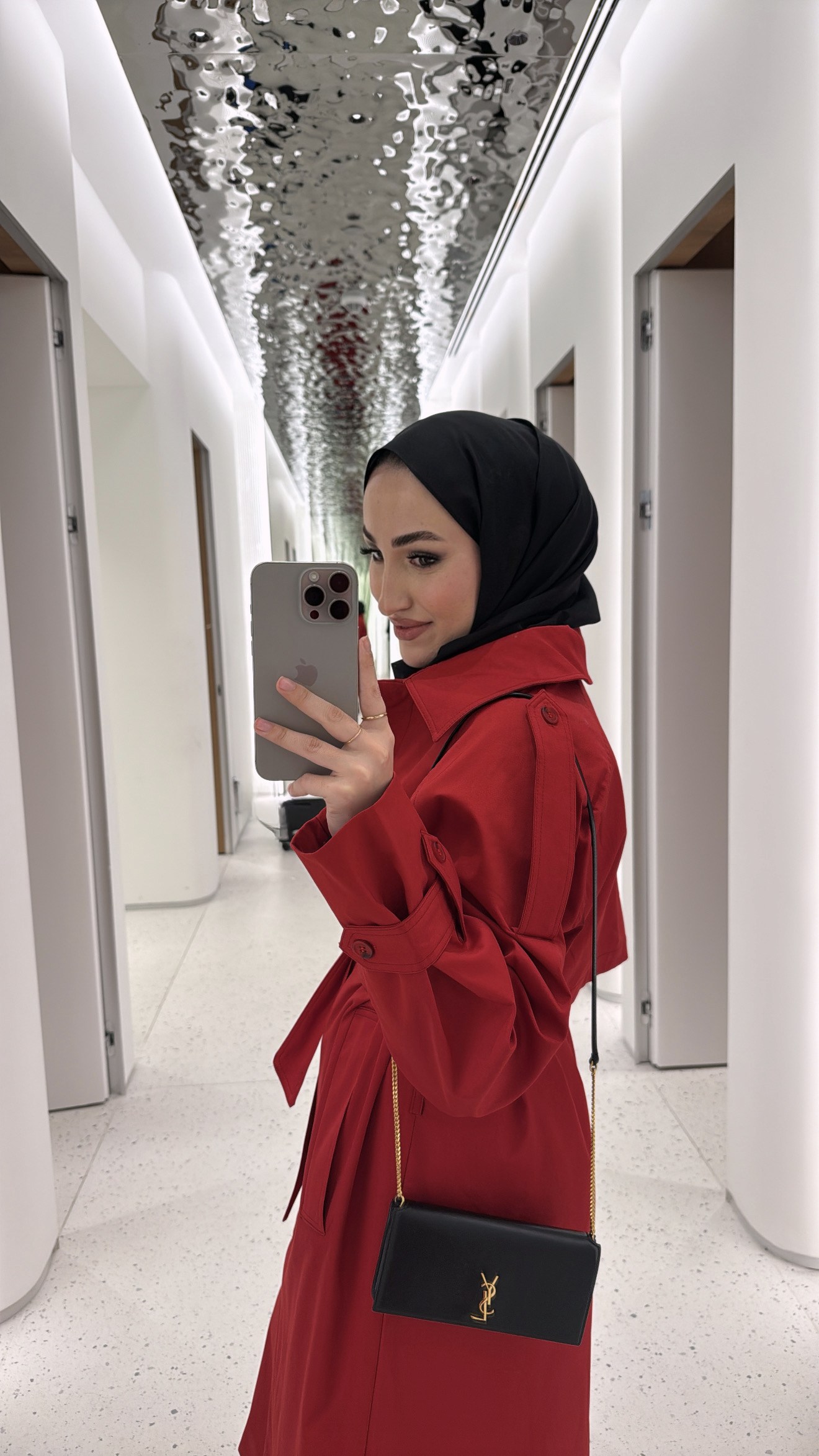 Aliya Apoletli Premium Trençkot - Kırmızı-2254