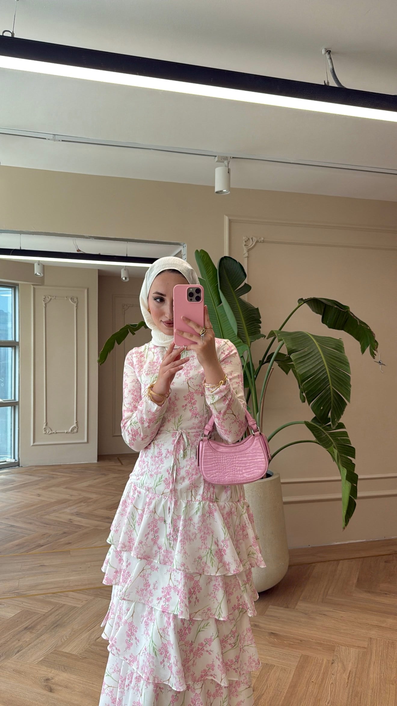 Amalfi Elbise - Pembe -7639