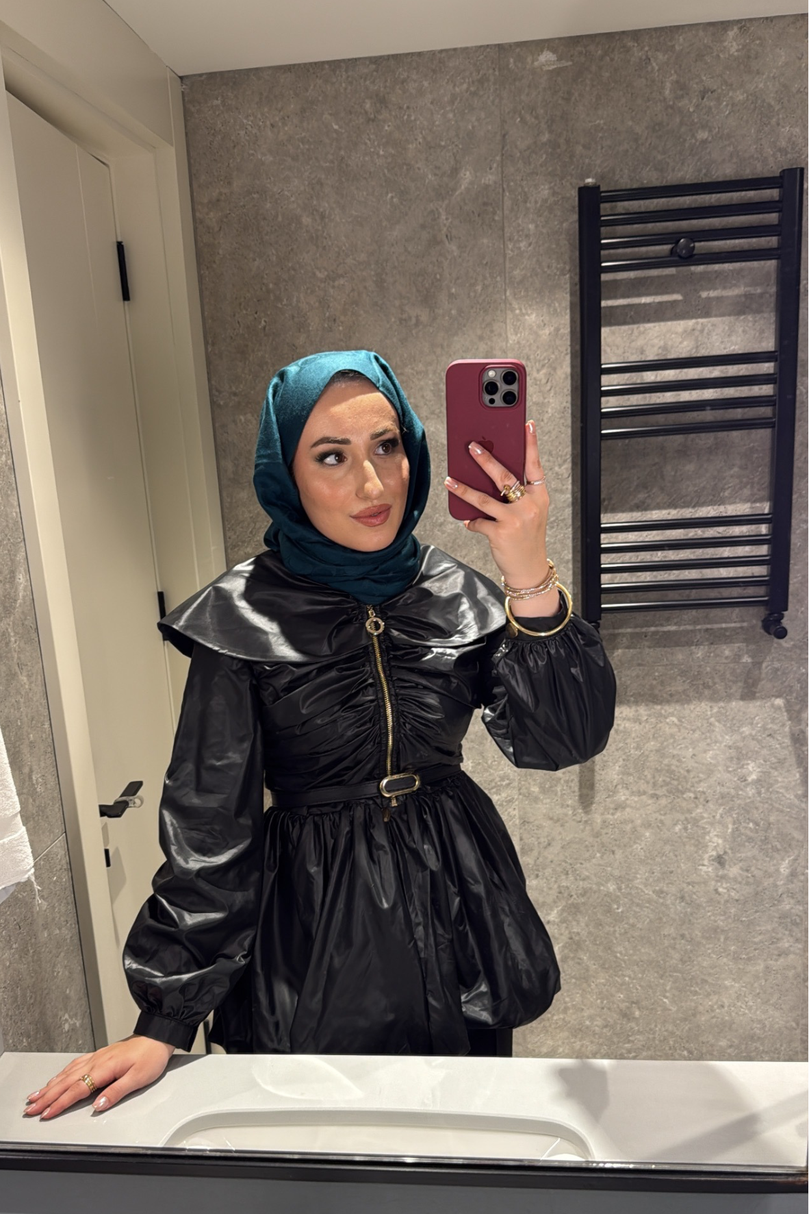 Aurelia Balon Yarım Fermuarlı Yağmurluk - siyah-sg0