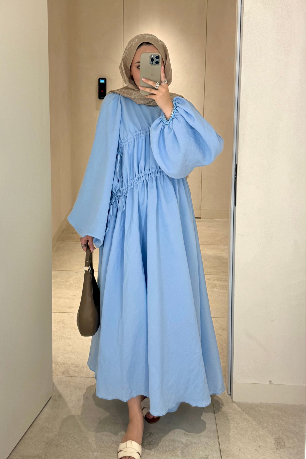 Fuga Pamuk elbise-bebe mavi 