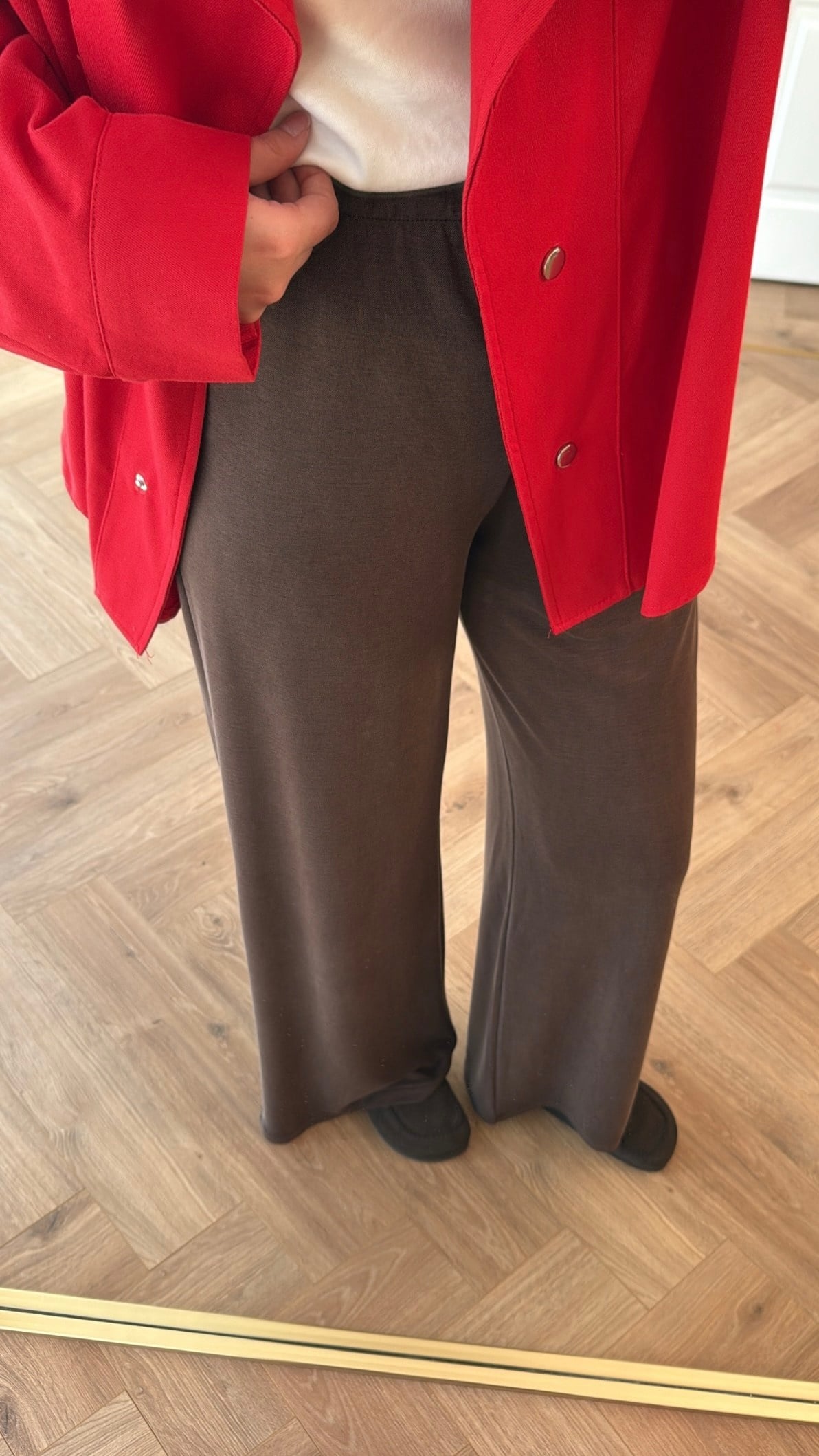 Basic Modal Pantolon - Kahve-7013
