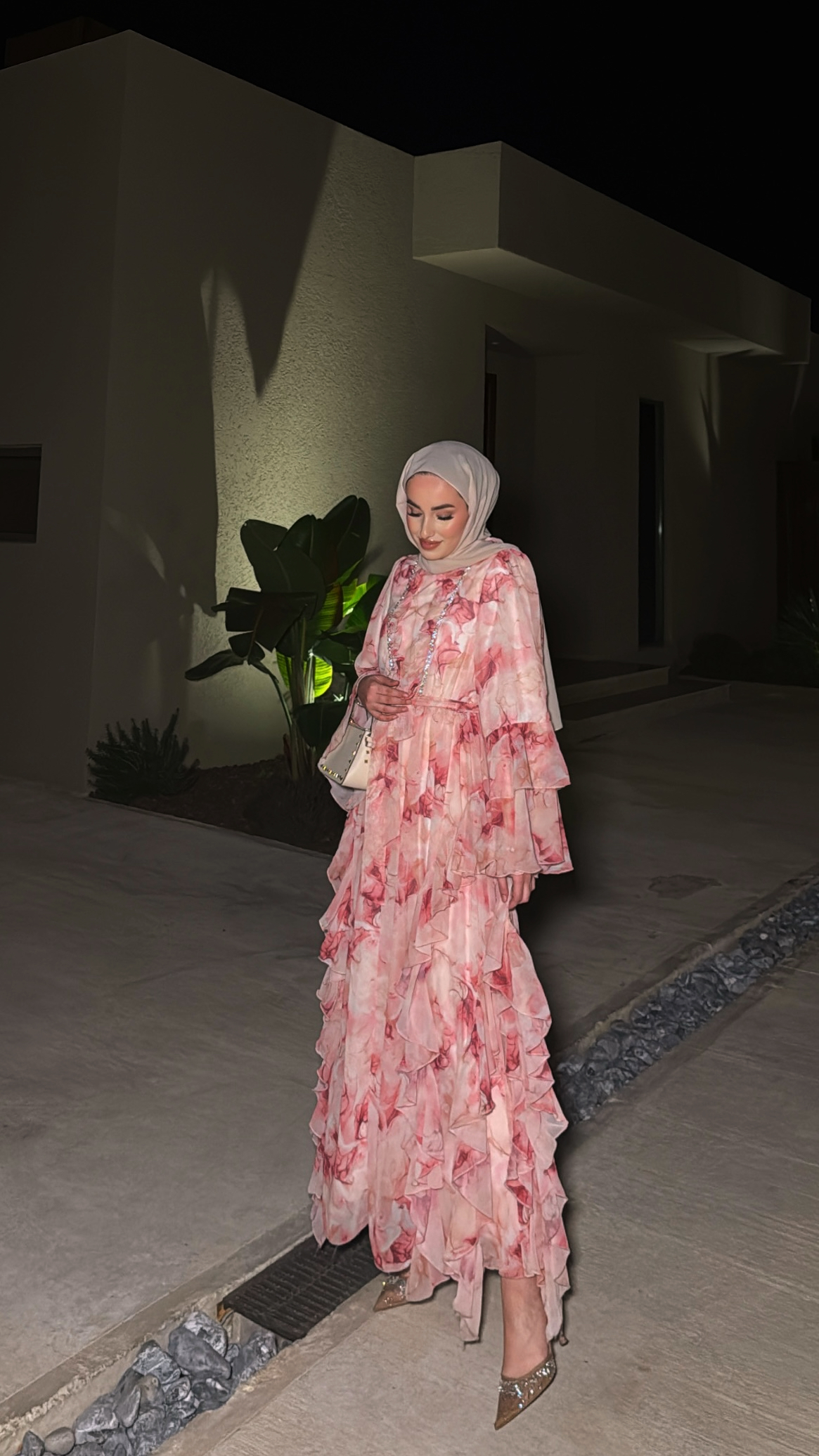 Biana Elbise - Pembe -4397