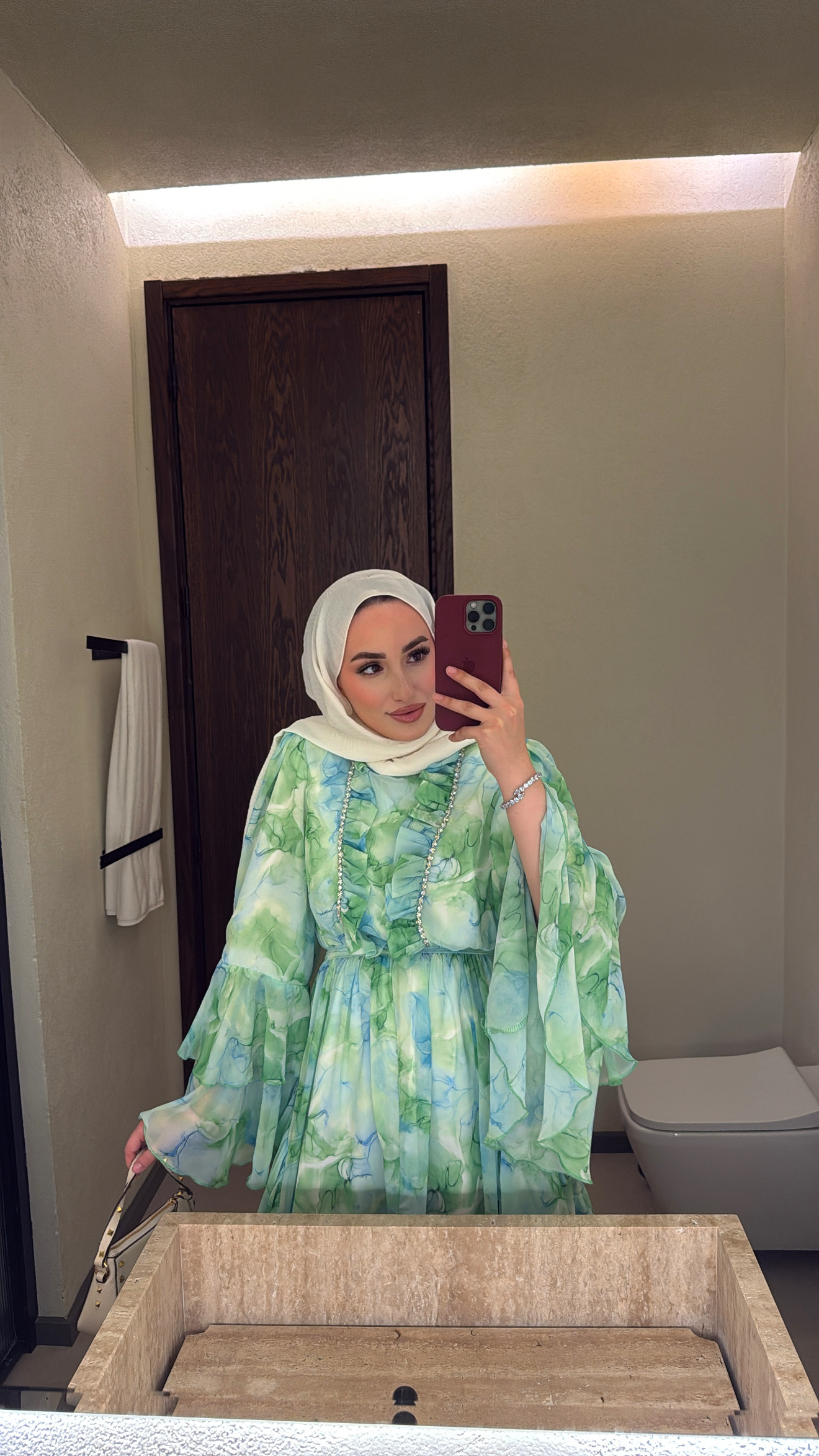 Biana Elbise - Yeşil -4397