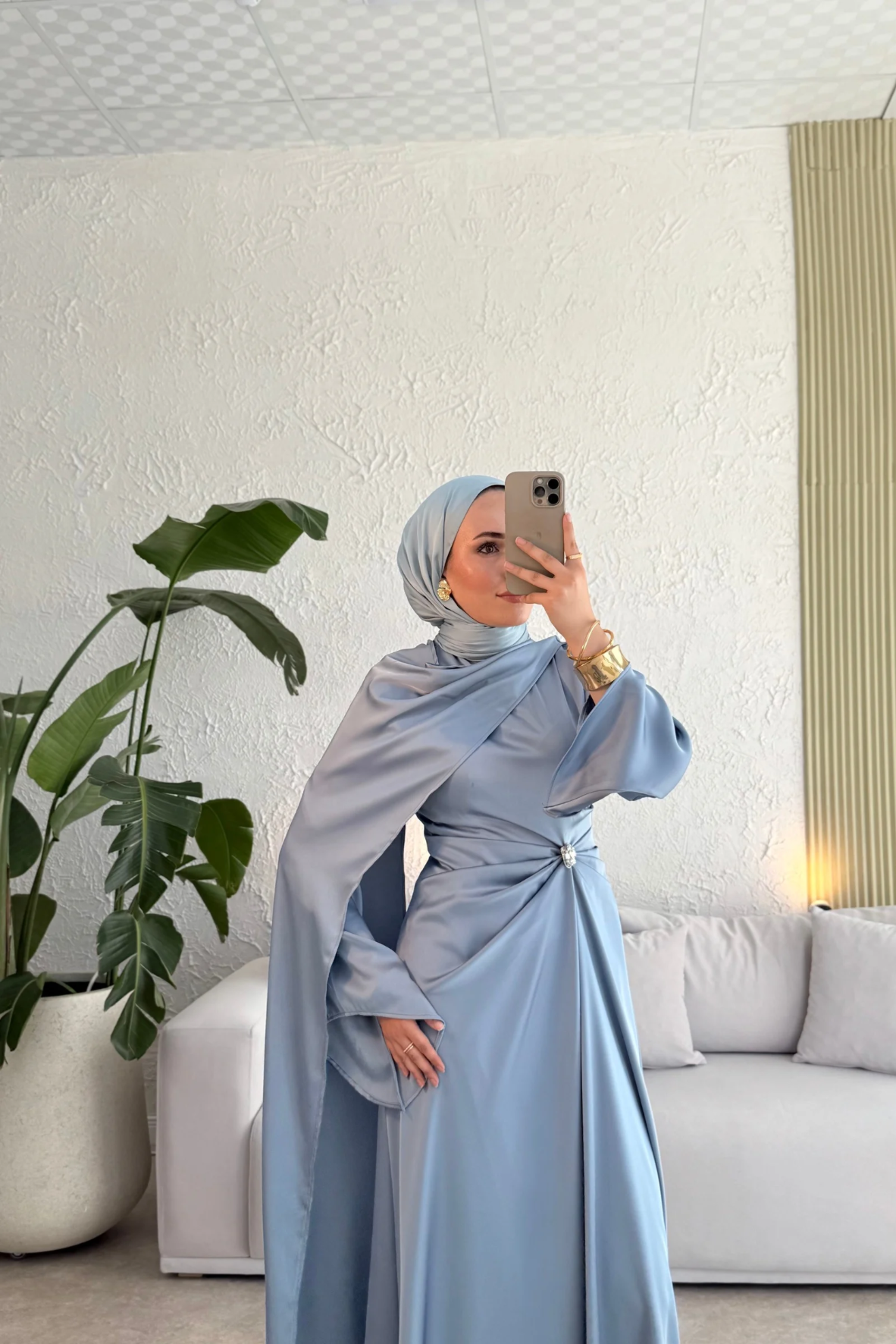 Since özel seri premium elbise -indigo