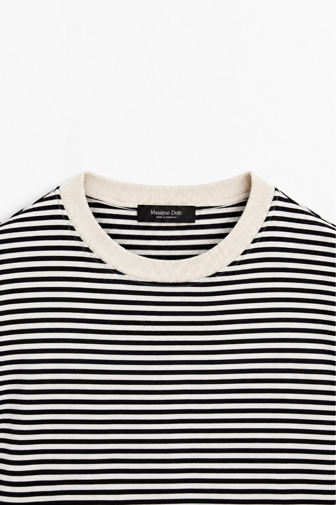 Çizgili Basic Marka Sweat -Siyah-2144