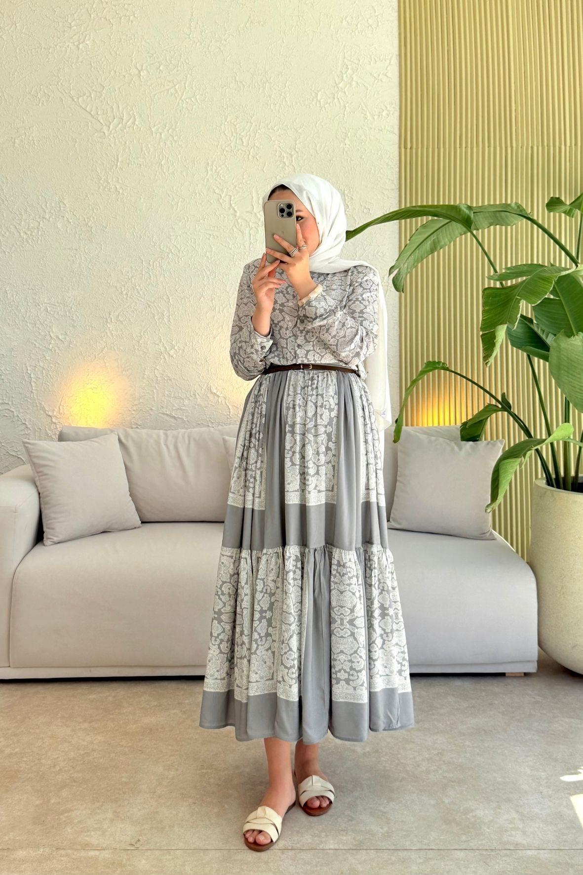 Diamond özel seri viskon takım-Gri