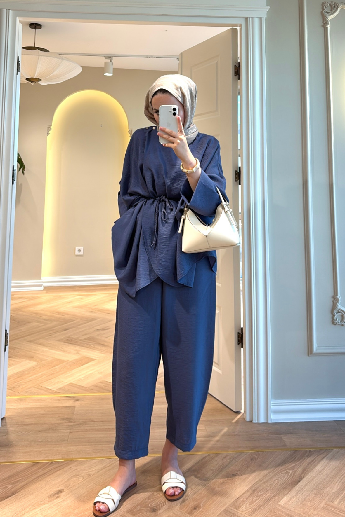 Denya Pantolonlu Takım - İndigo-7146