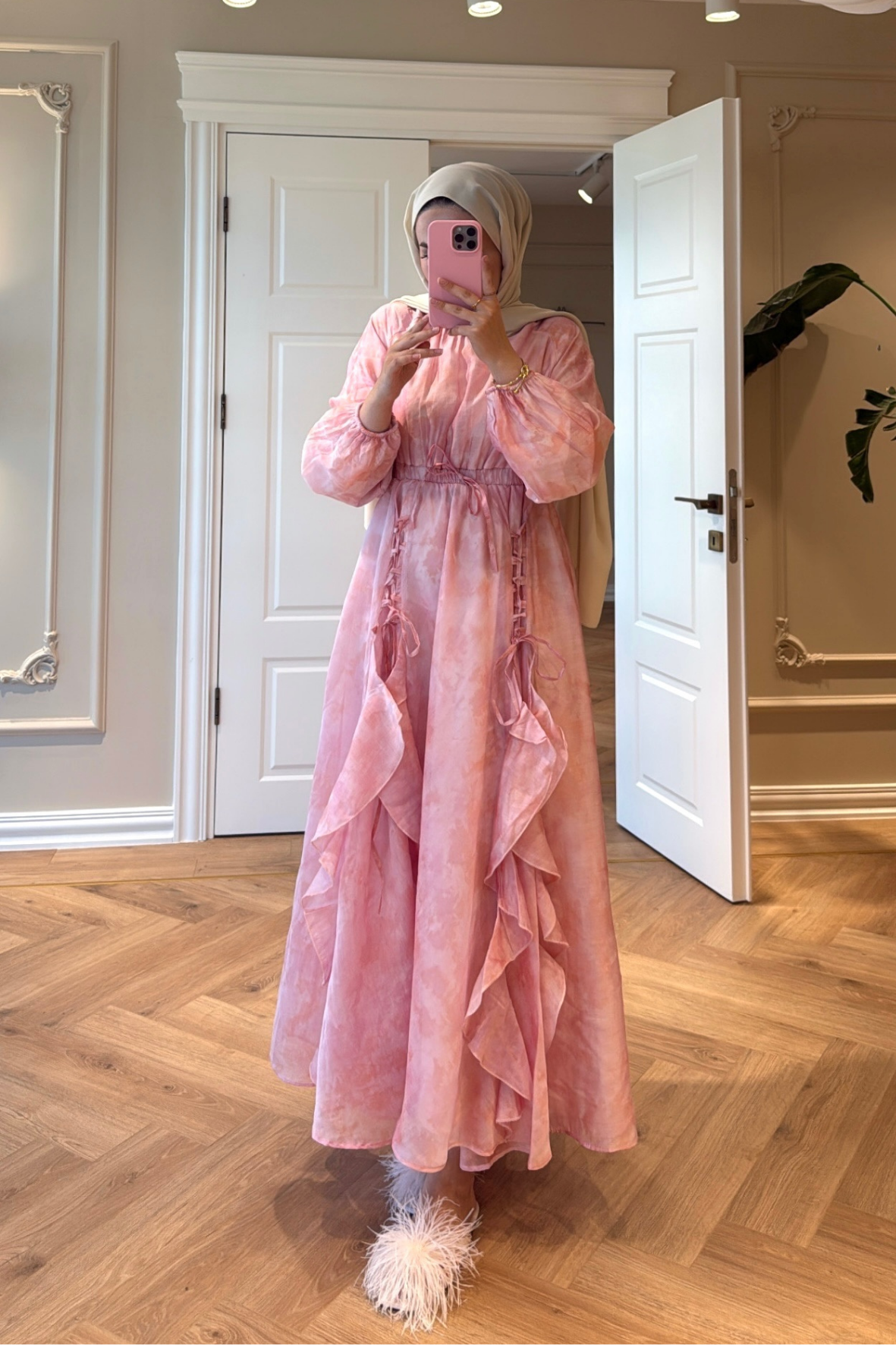 Estella Elbise - Pembe-2439
