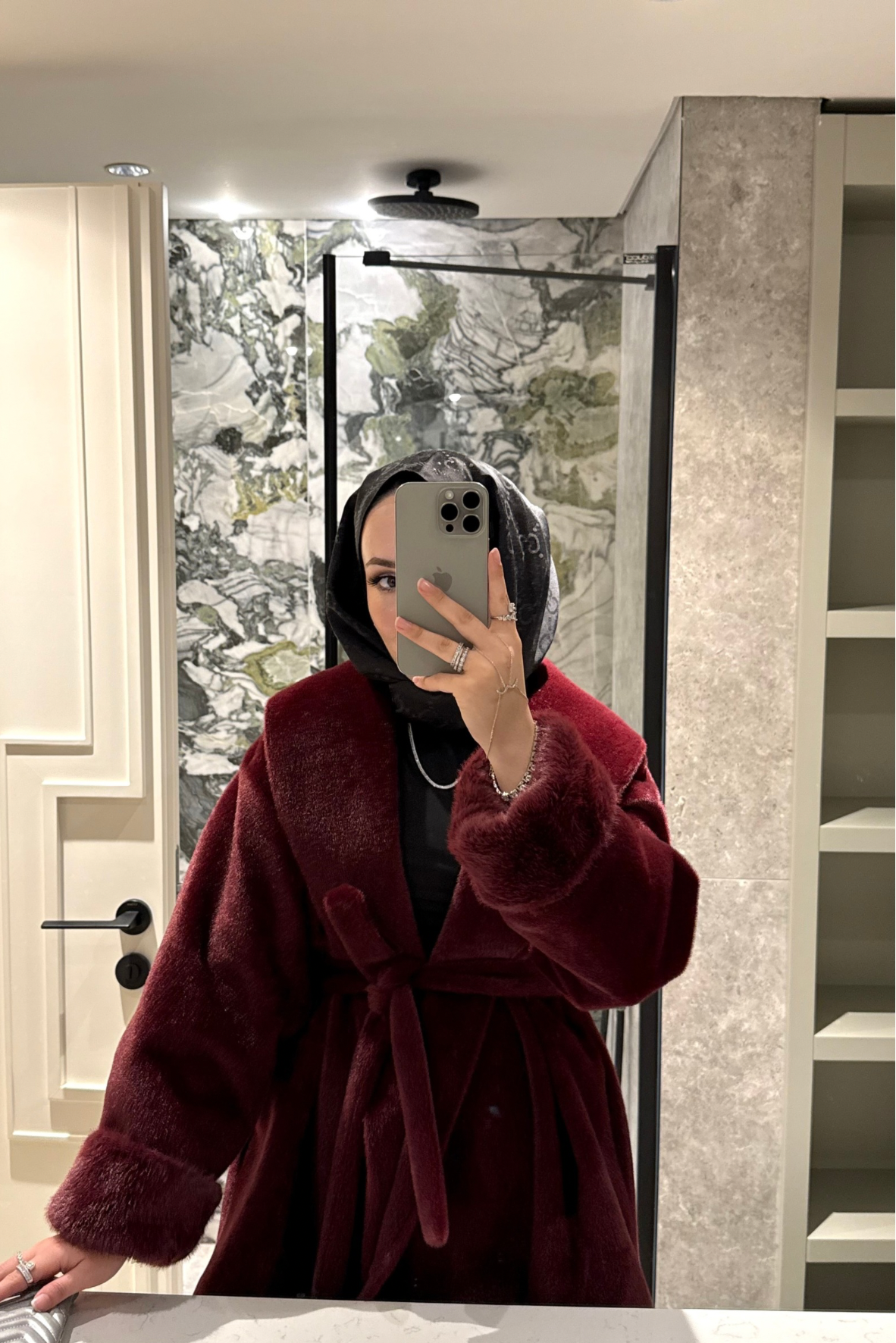 Kolları Tüylü Angora Kaban-Bordo