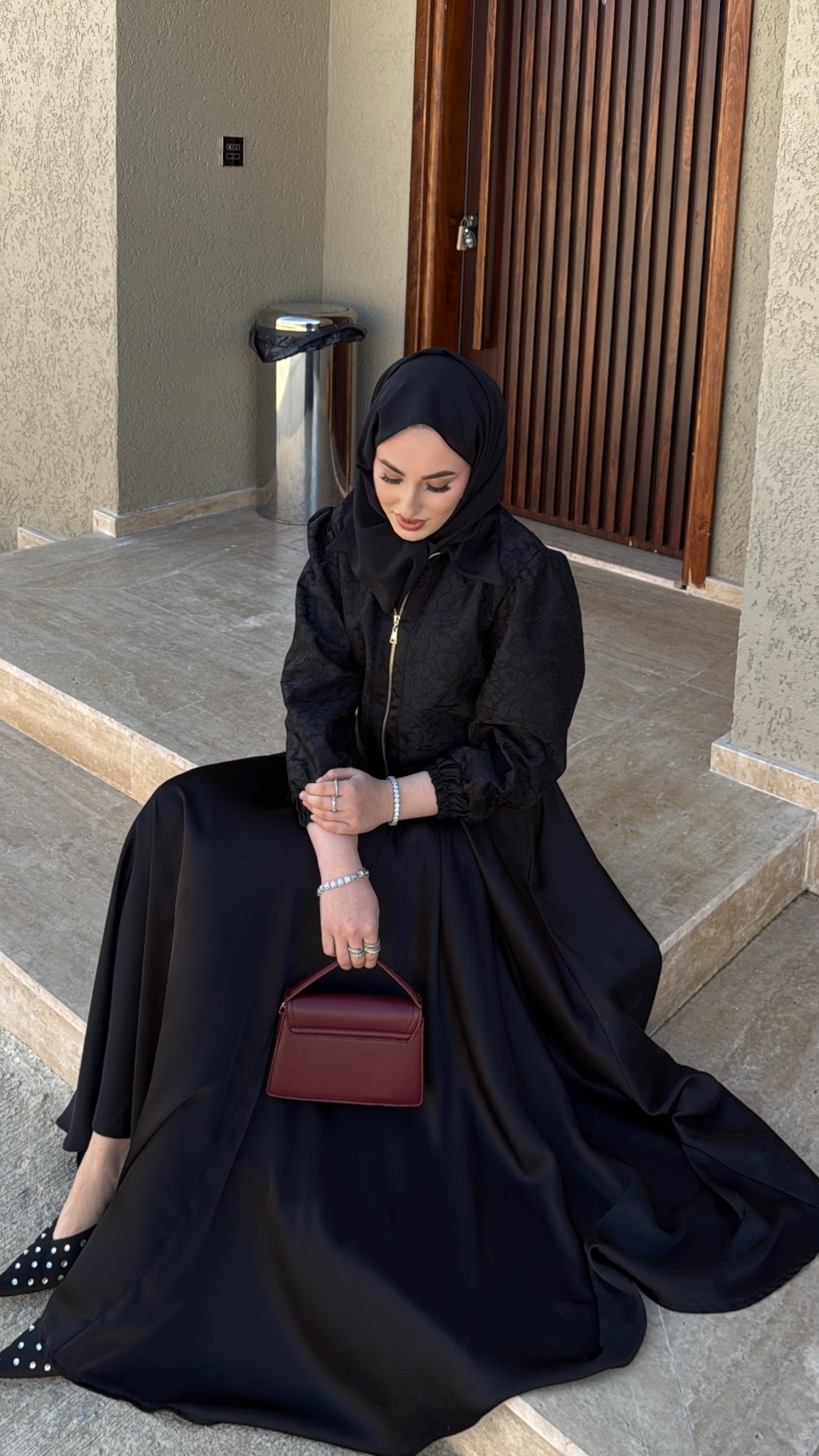 Hilde Etekli Takım - Siyah-5932