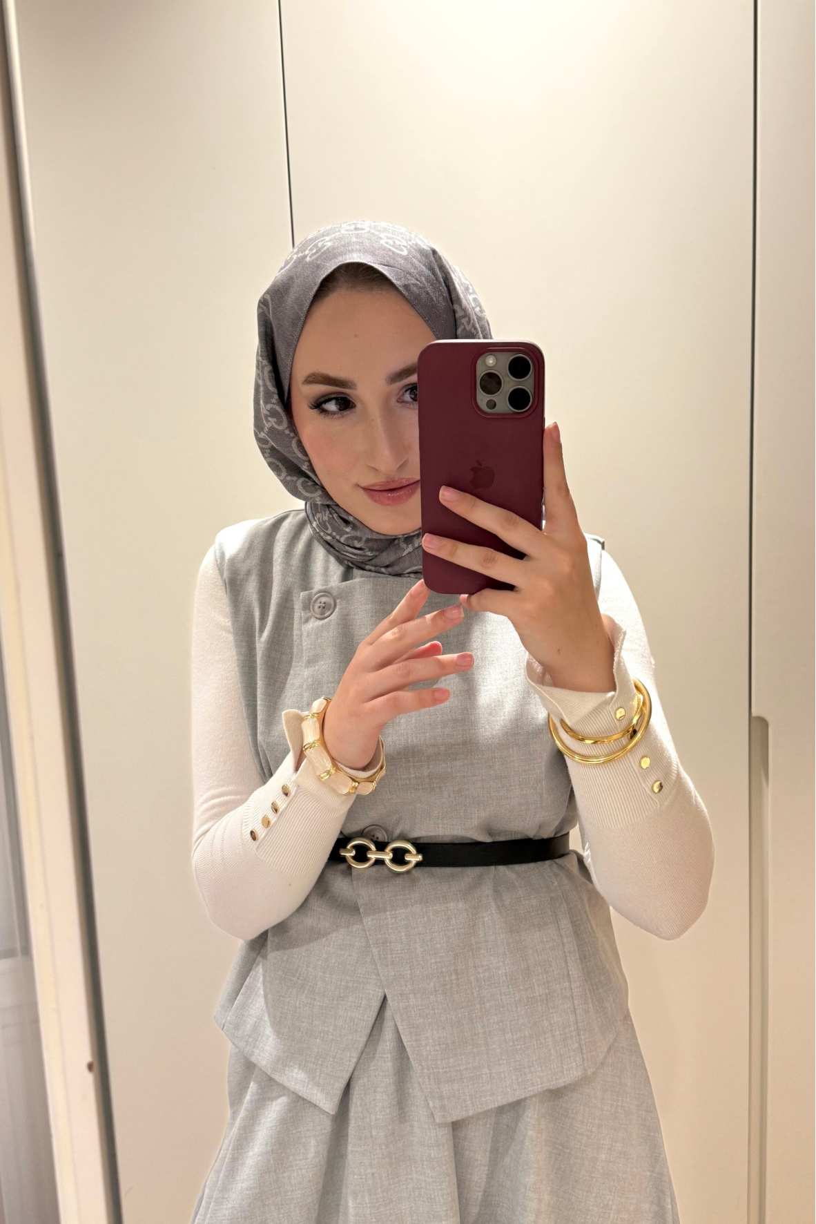 İsabel Etekli Takım-Gri - vakronline-89635