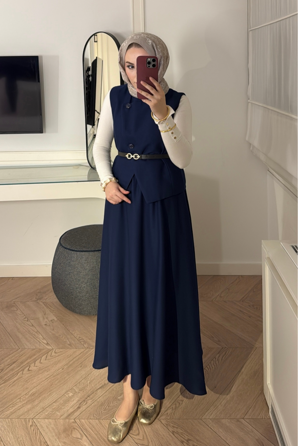 İsabel etekli takım-lacivert - vakronline-8907