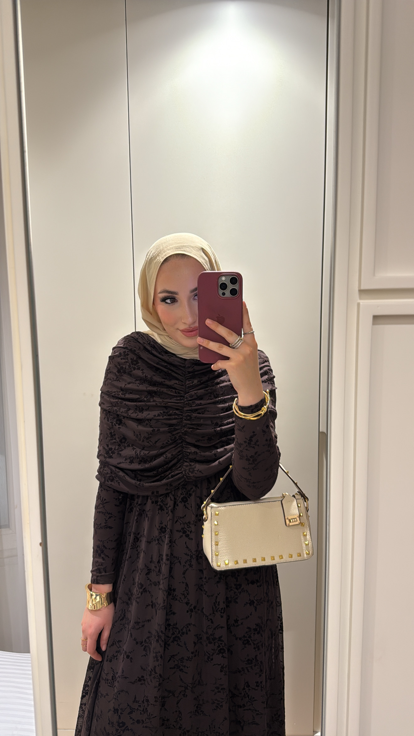 Mery elbise - Kahve-5826