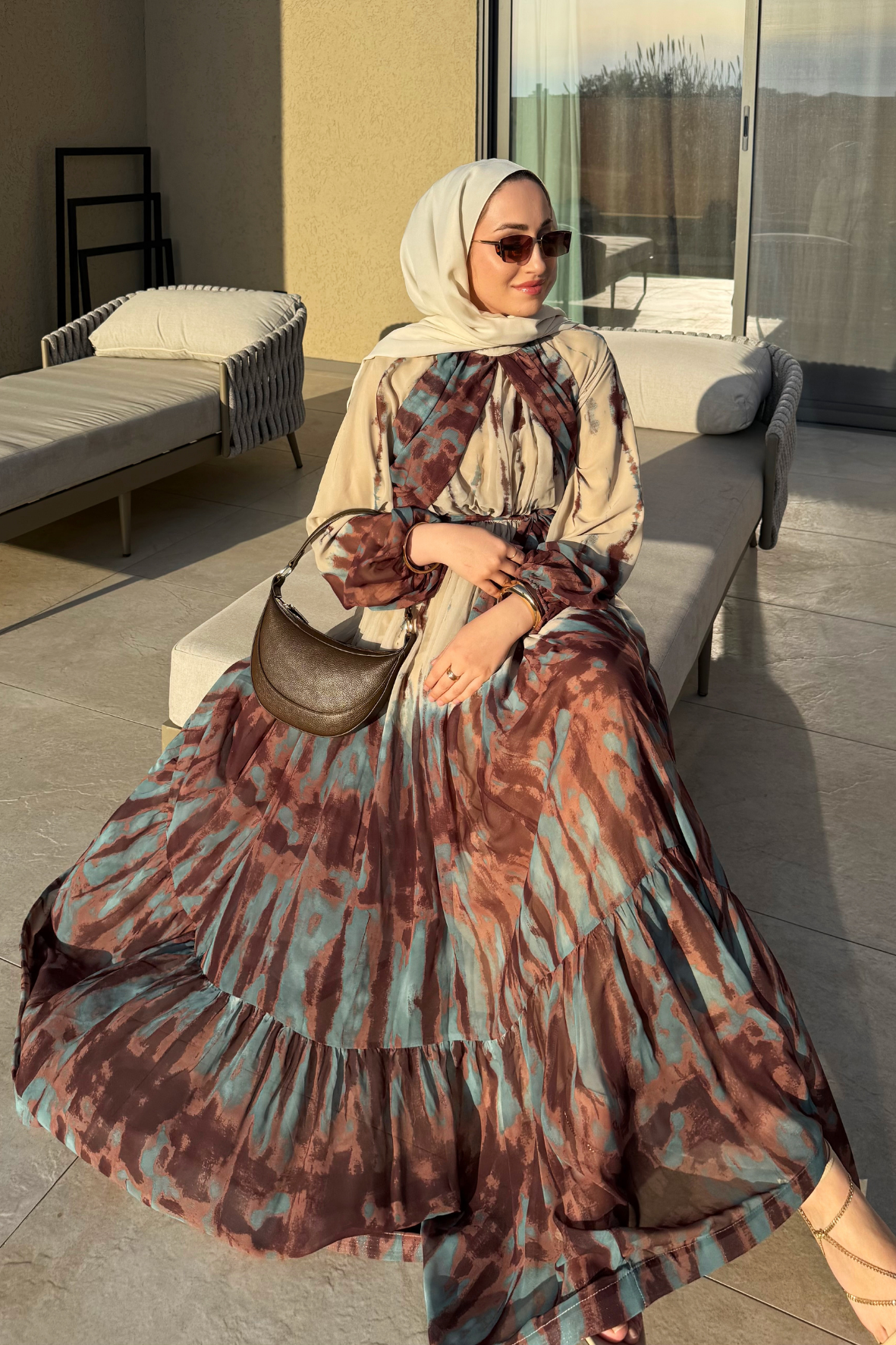 Minas Elbise - Bej-1236