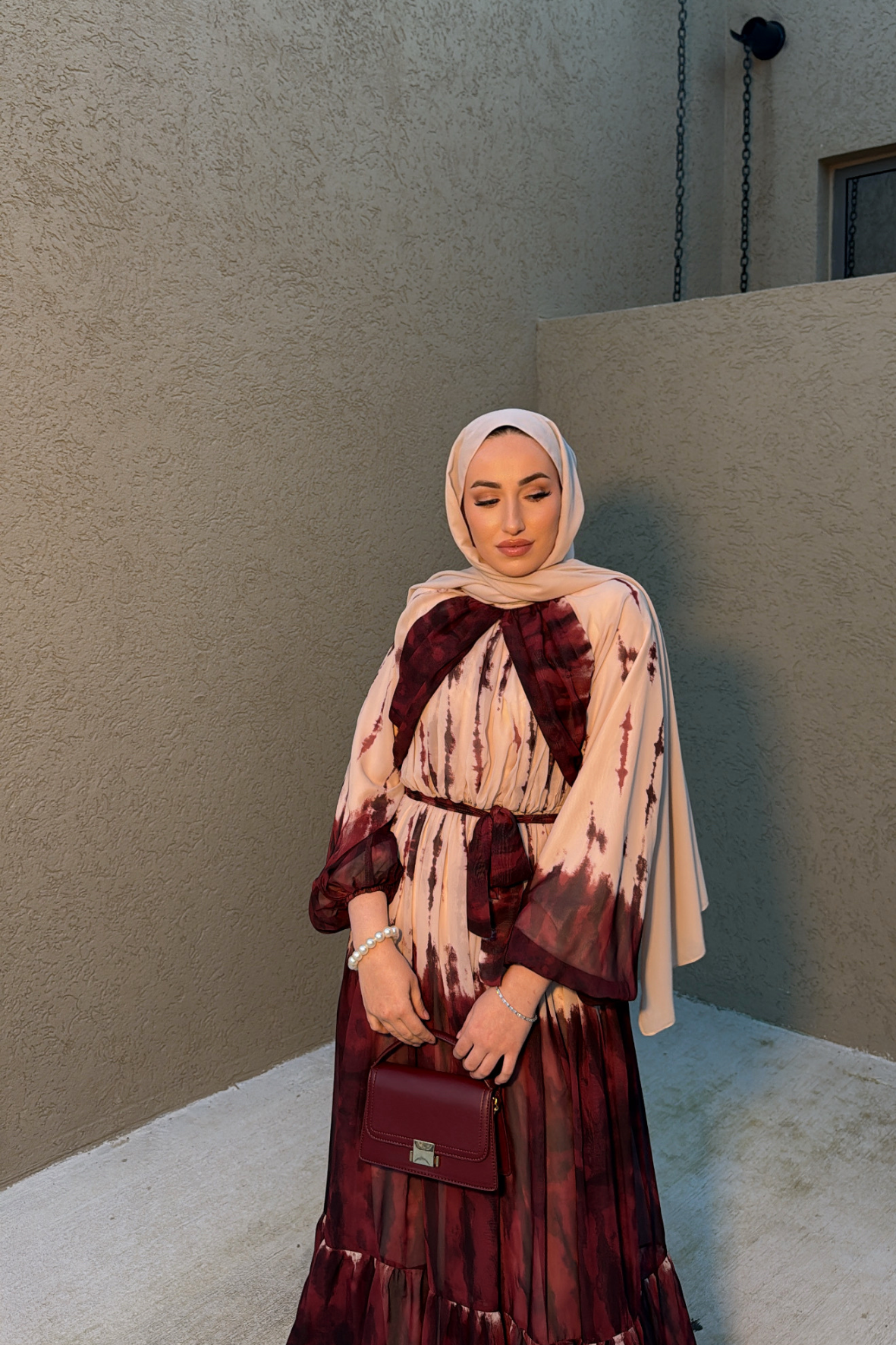 Minas Elbise - Bordo-1236