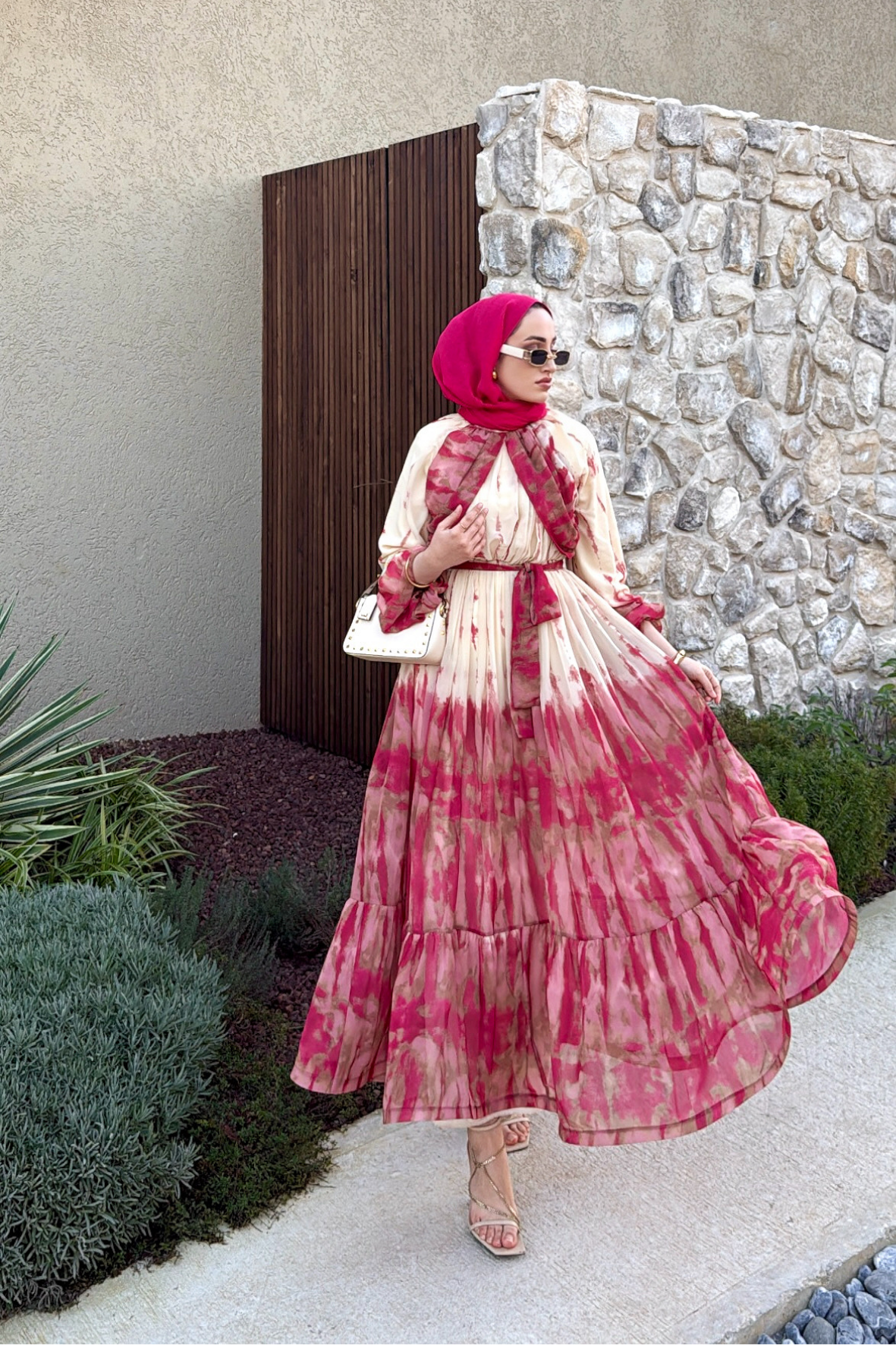 Minas Elbise - Pembe-1236