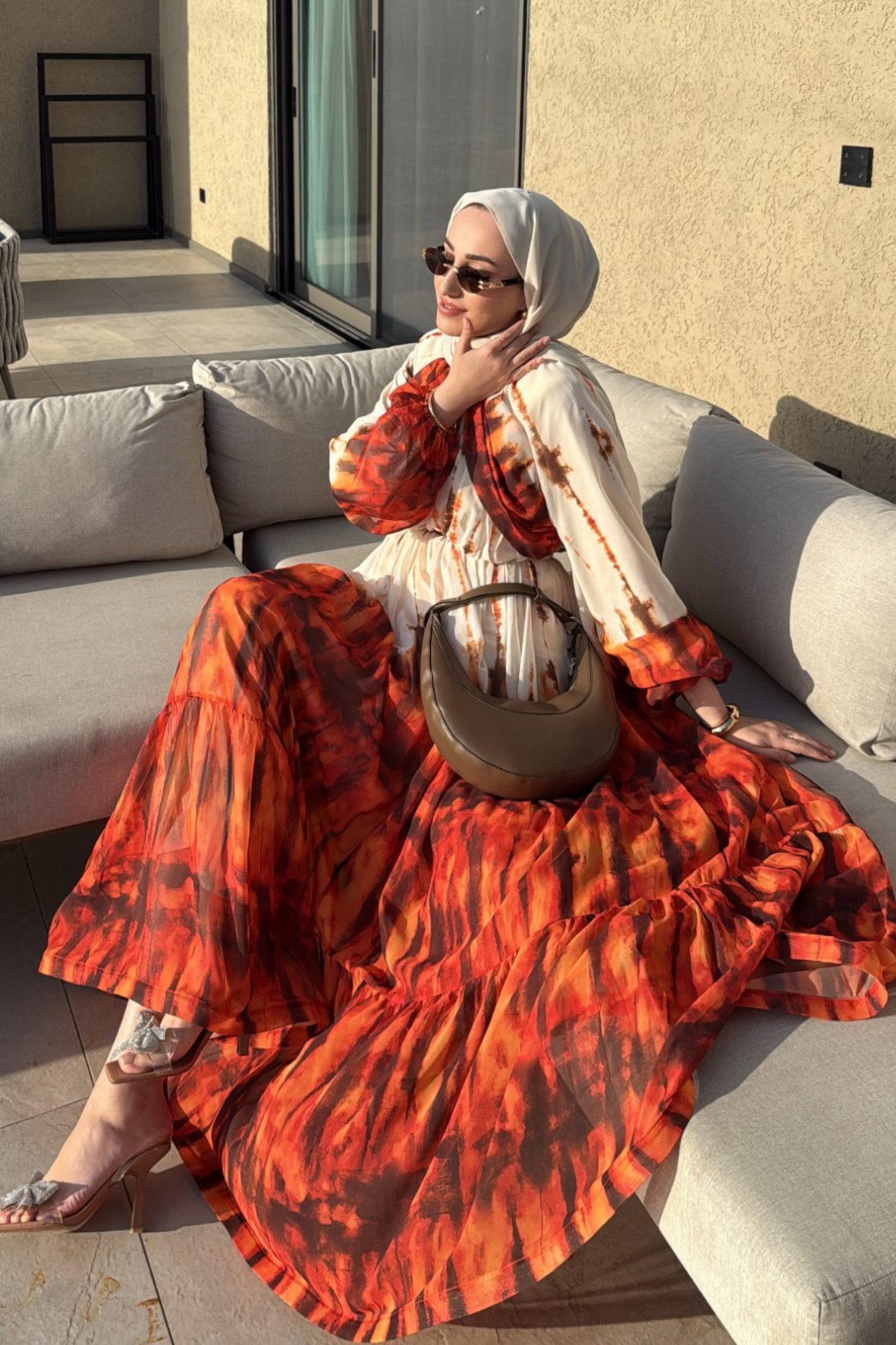 Minas Elbise - Turuncu-1236