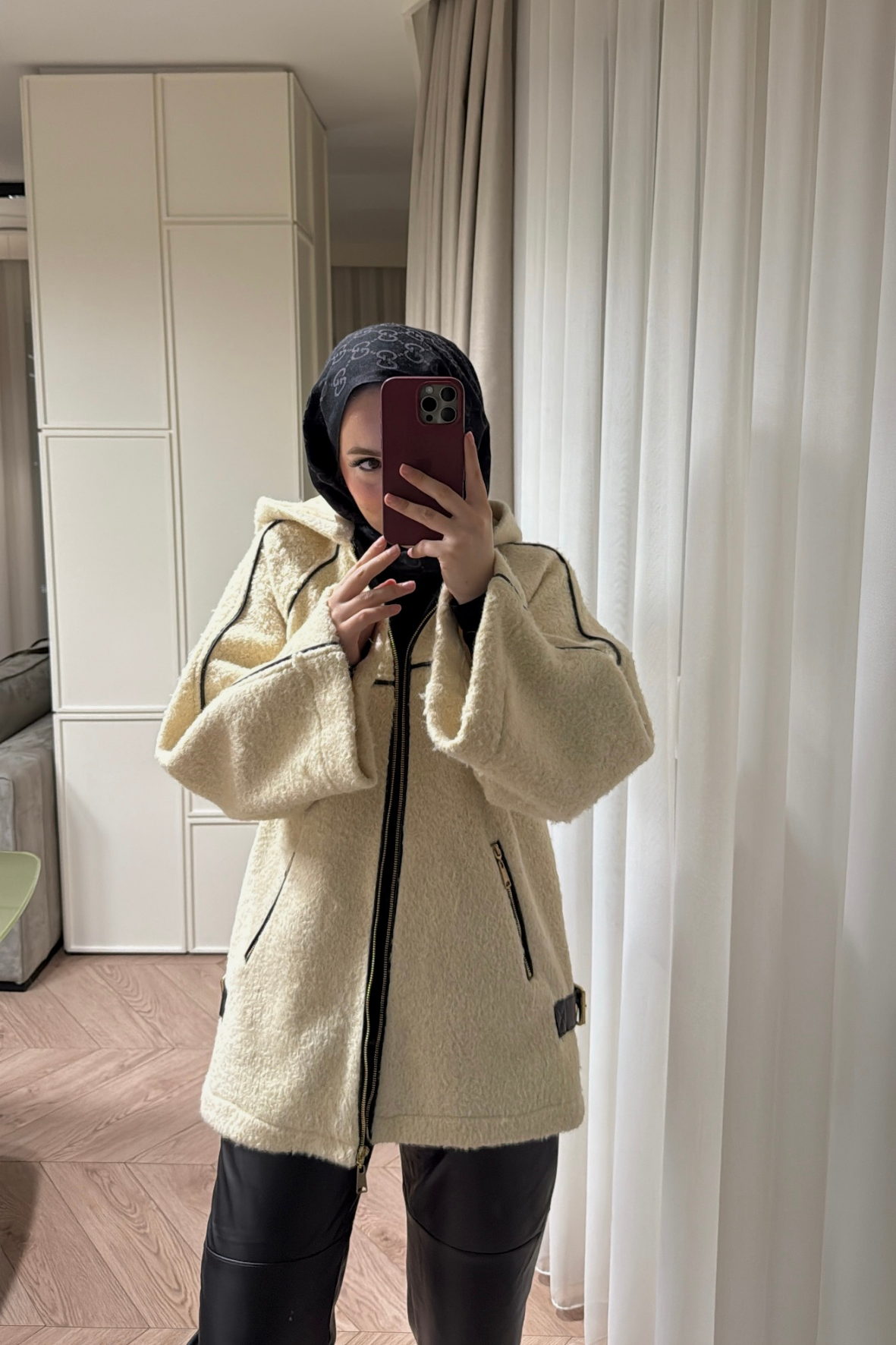 Nice Deri Biyeli Mont-Taş-51217