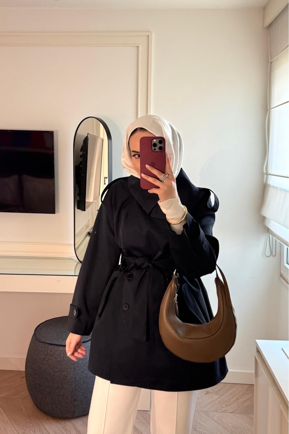 Premium Trençkot-Lacivert-1000