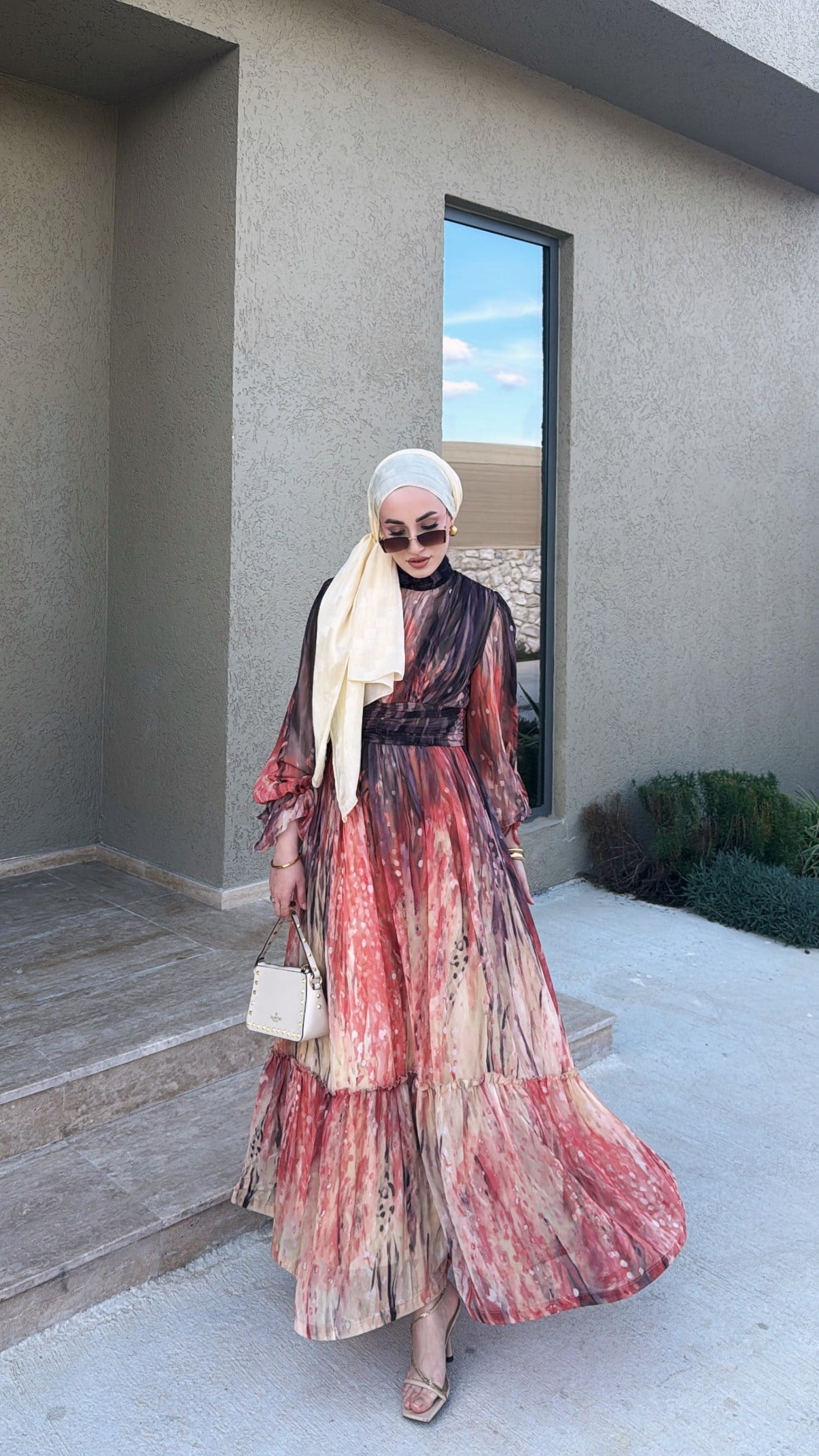 Rosi Elbise - Kahverengi-7855