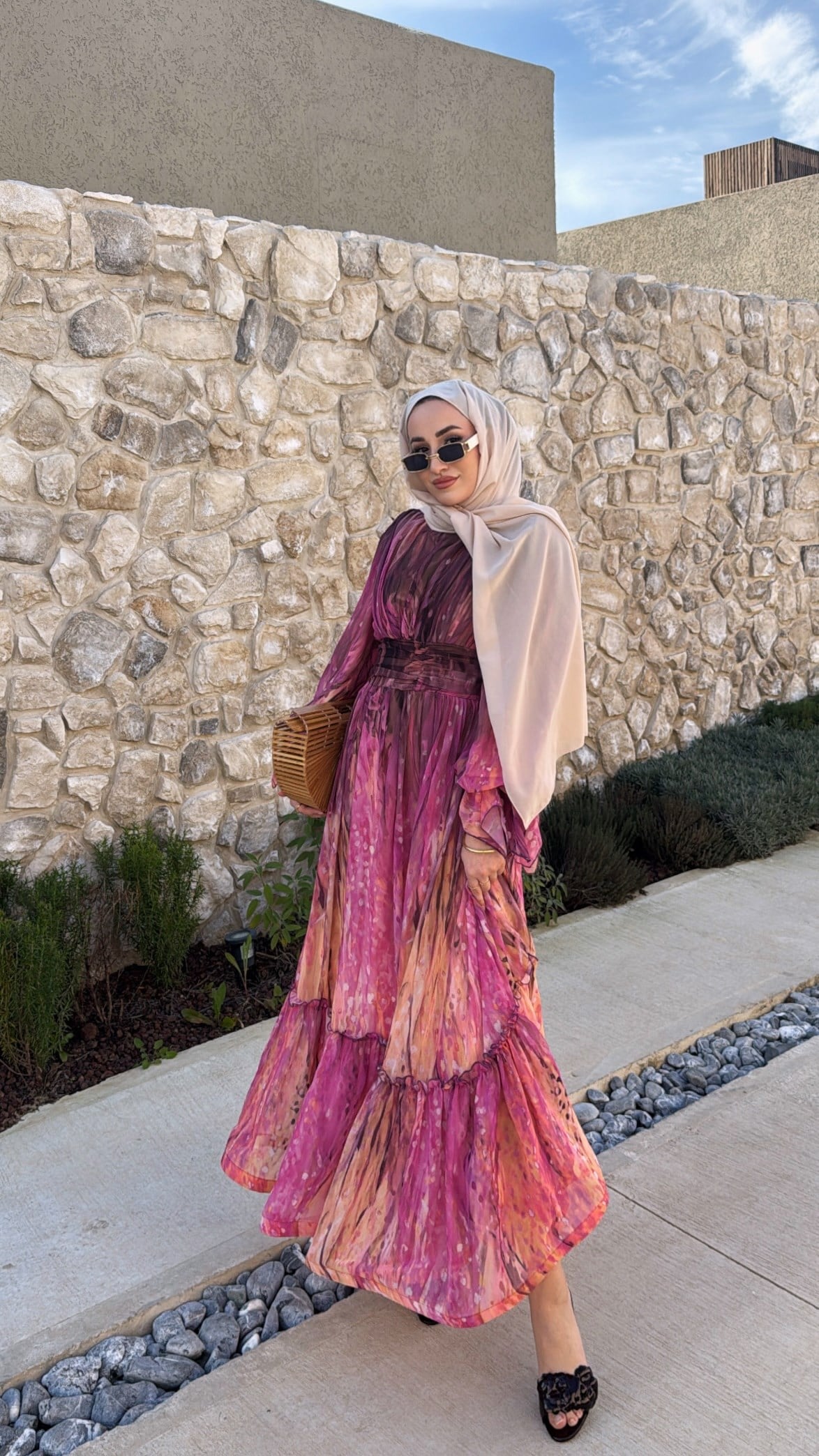 Rose Elbise - Saks Mavi-7855