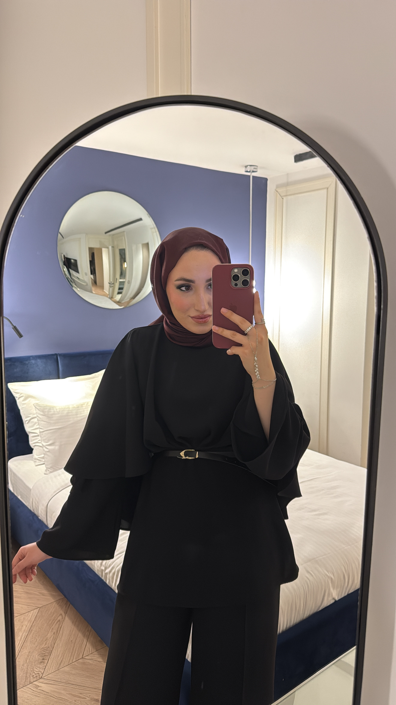 Semila Pelerin Detaylı Pantolon Takım - Siyah -5438