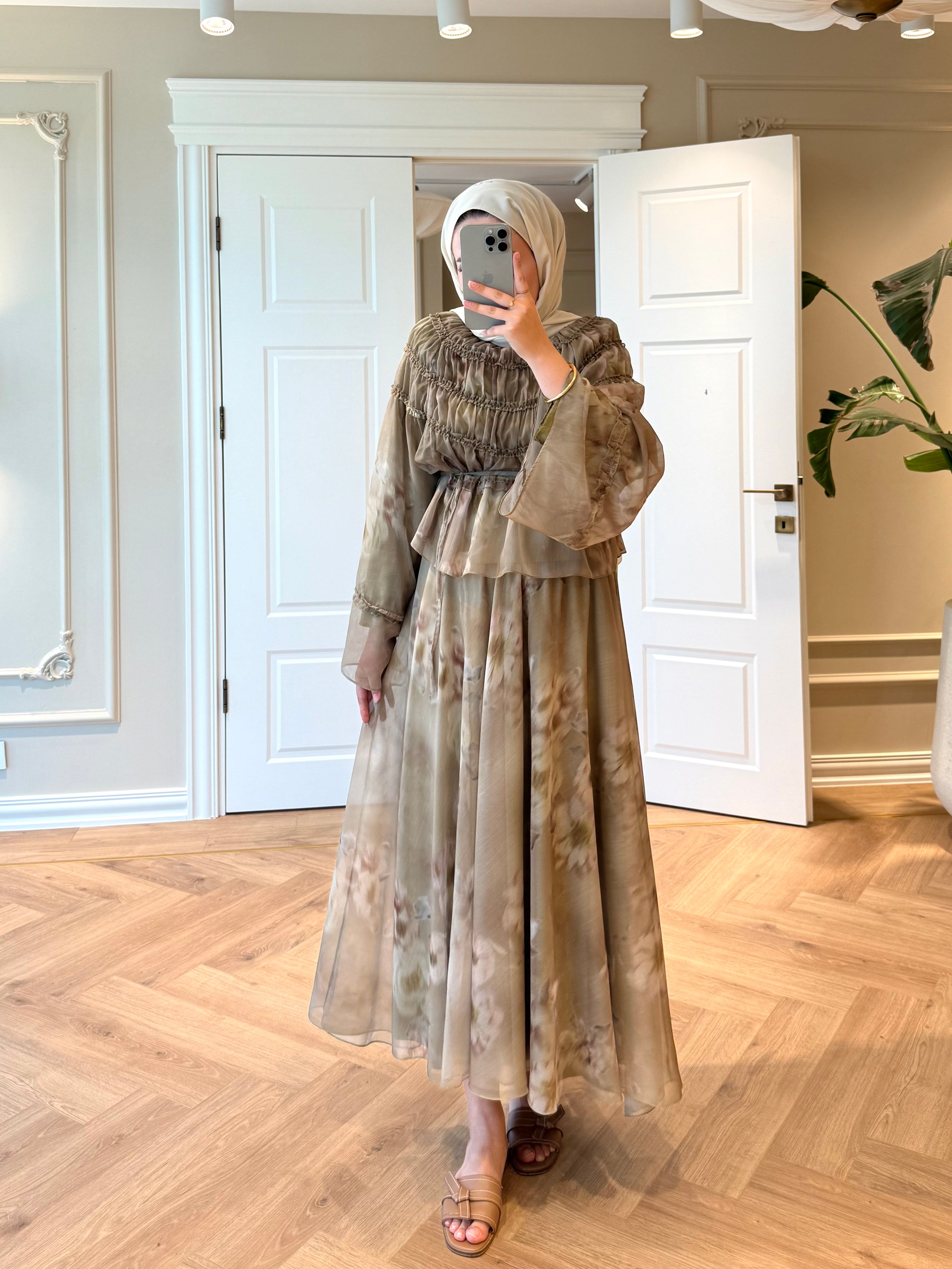 Sofia Büzgülü Giperi Takım-Haki-9997