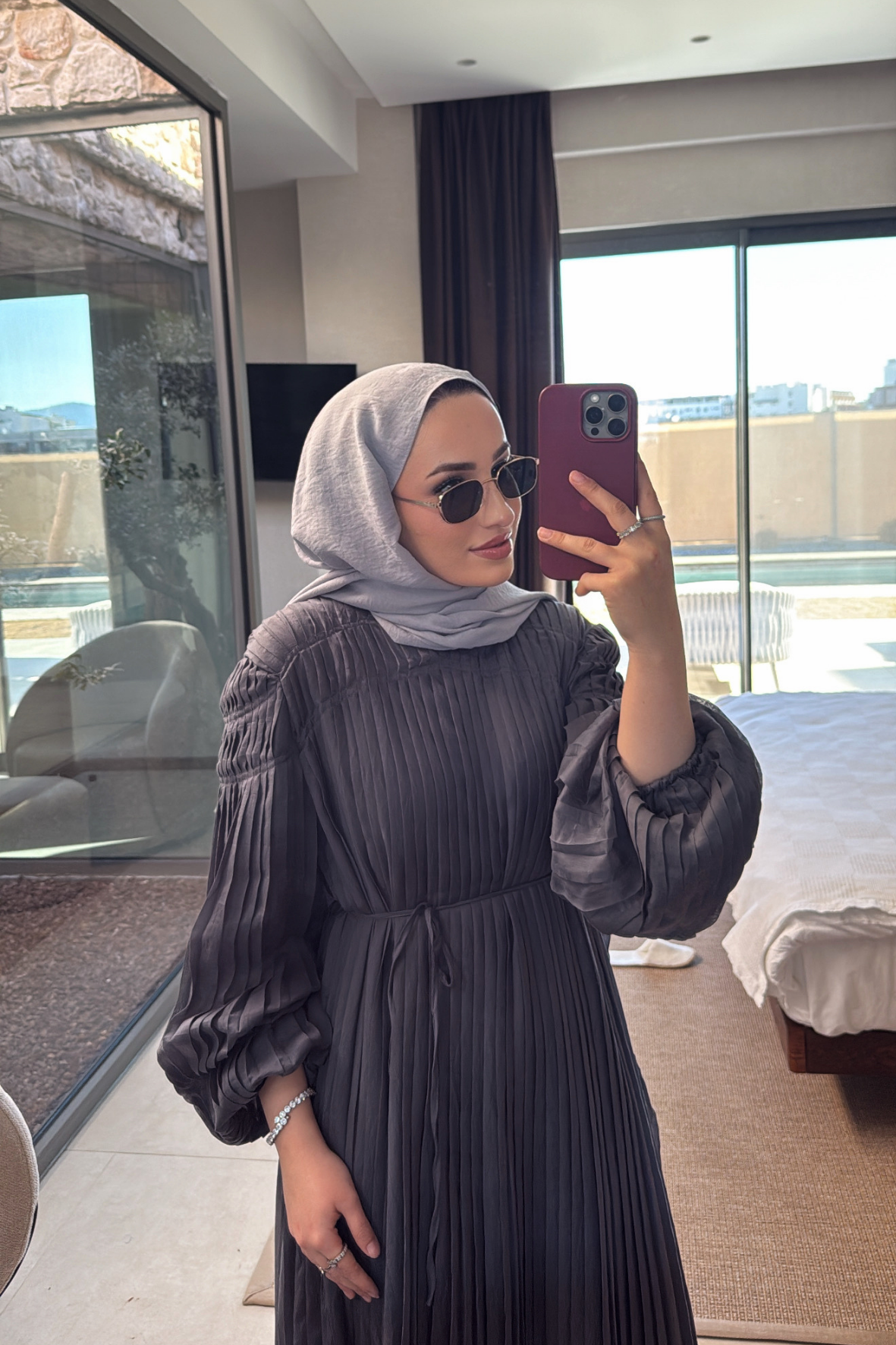 Swiss Elbise - Antrasit -7368