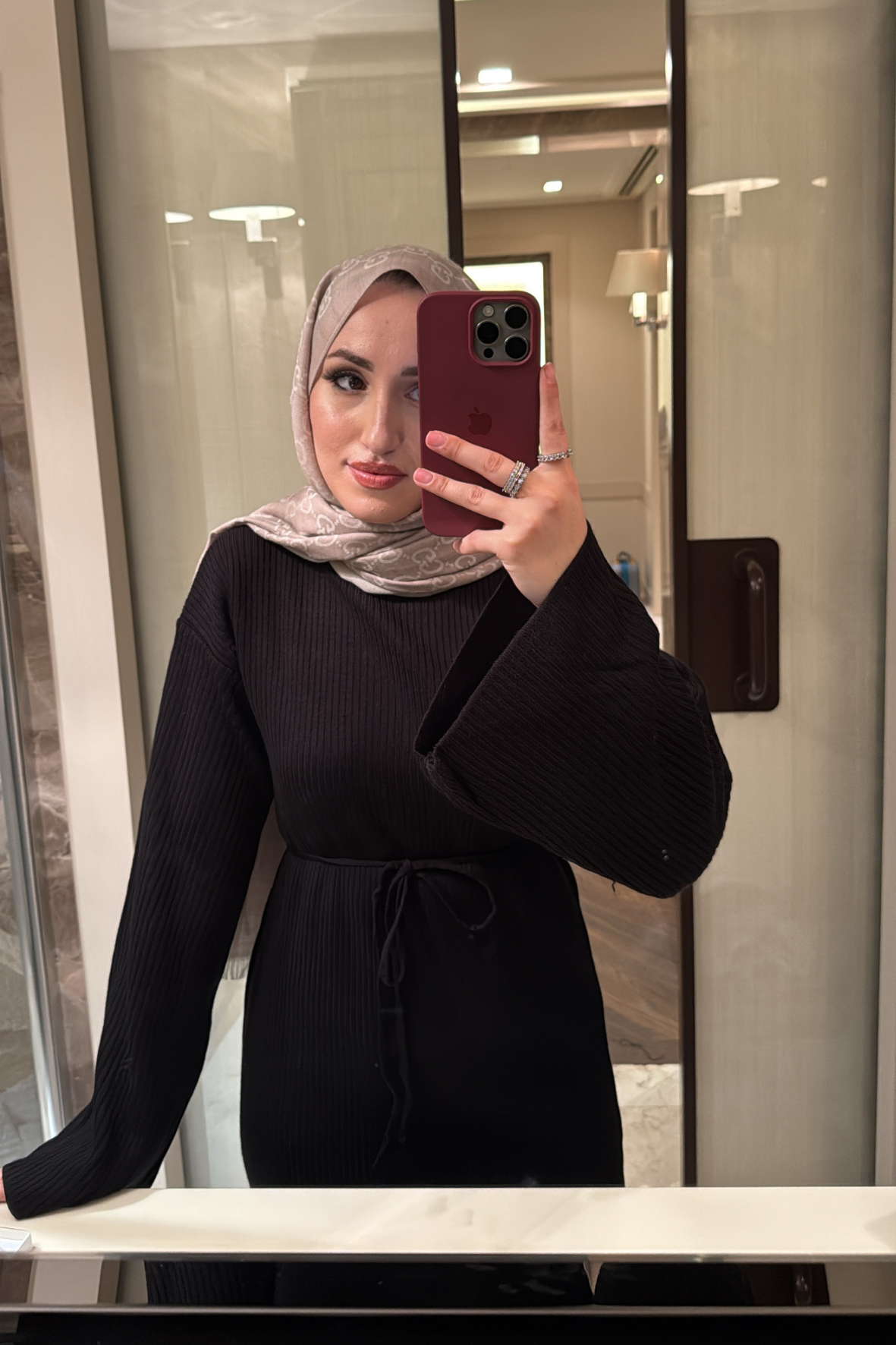 Triko Elbise-Siyah-0779