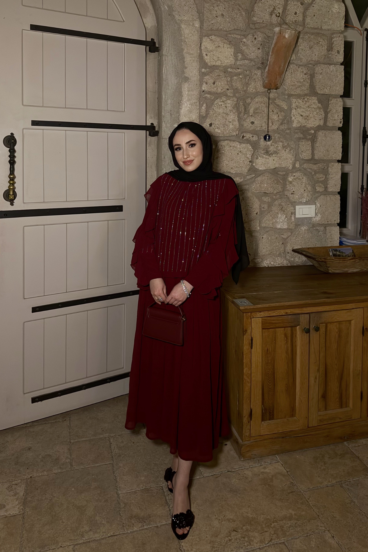 Voge Etekli Takım - Bordo-0991