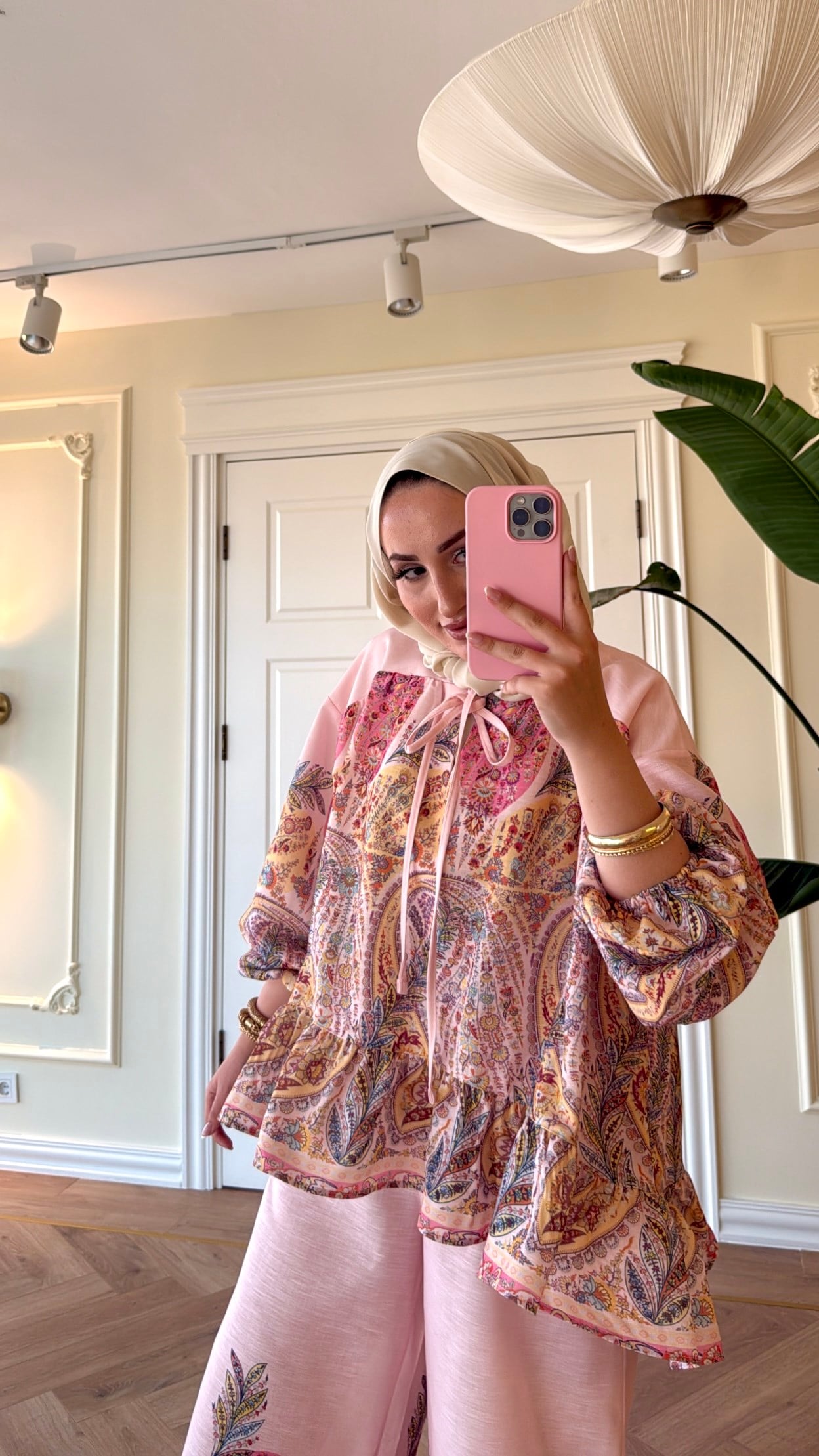 Zimmer Volanlı Pantolonlu Takım - Pembe -74183