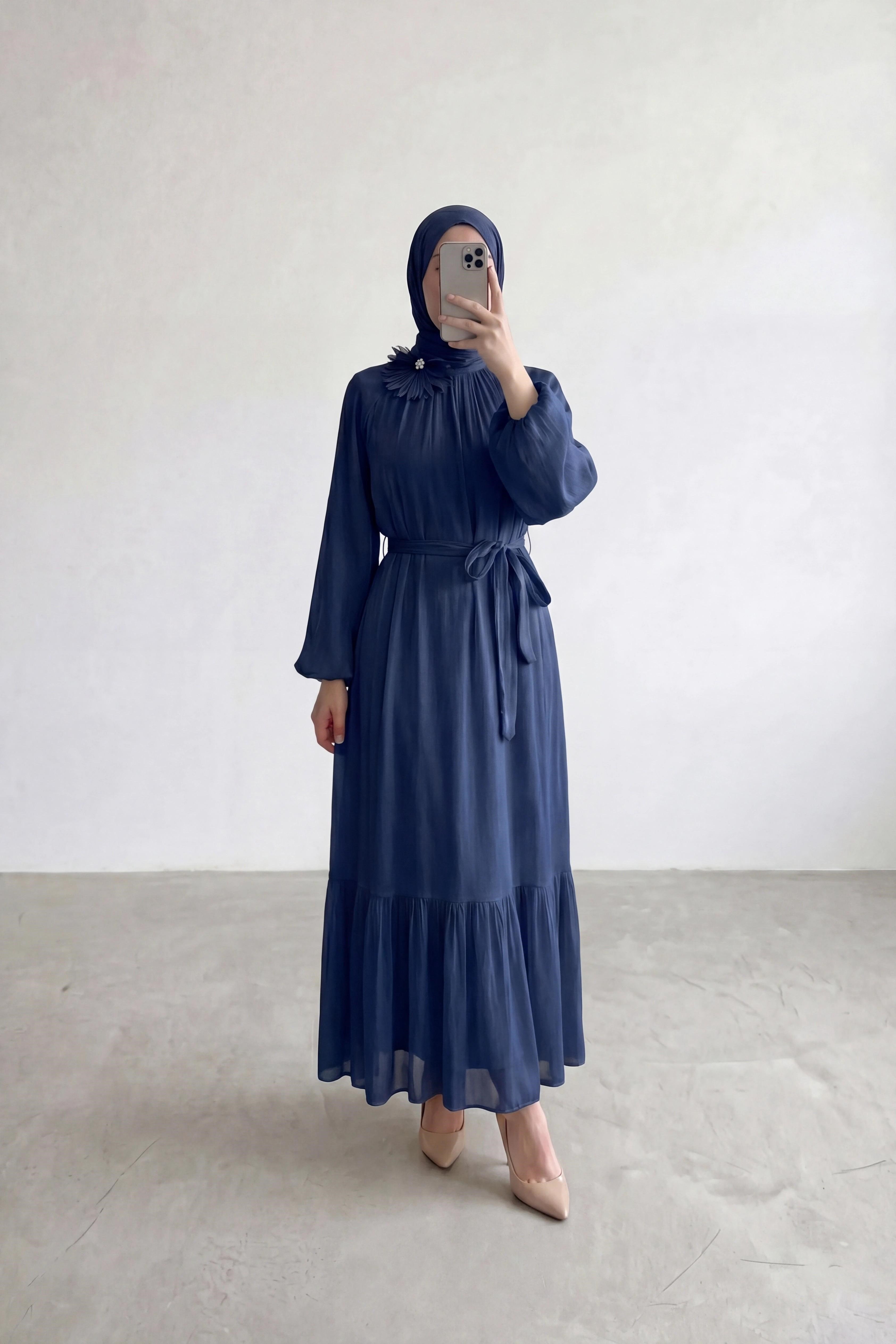 Lalin Elbise-Lacivert