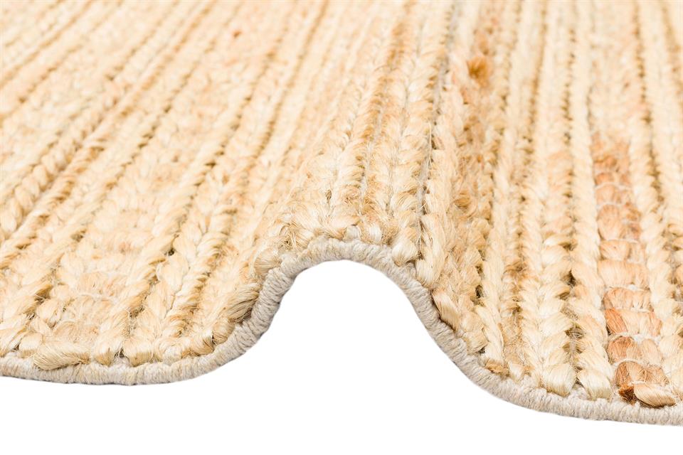 Farklı Örgü Dokusuna Sahip El Dokuma Naturel Jüt Hasır Halı 