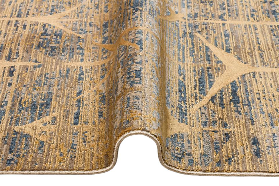 Overdyed Yumuşak İpeksi Tuşeli Yüksek Alçak Oymalı Modern İnce Makine Halısı