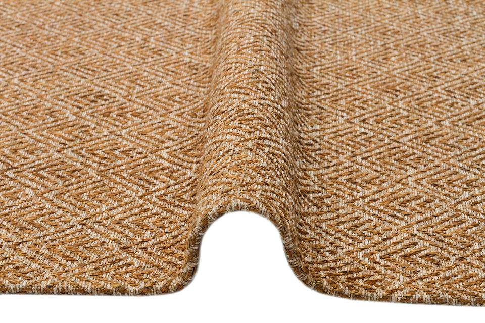 Hasır Görünümlü Kaymaz Renkli Dokuma Modern Kilim